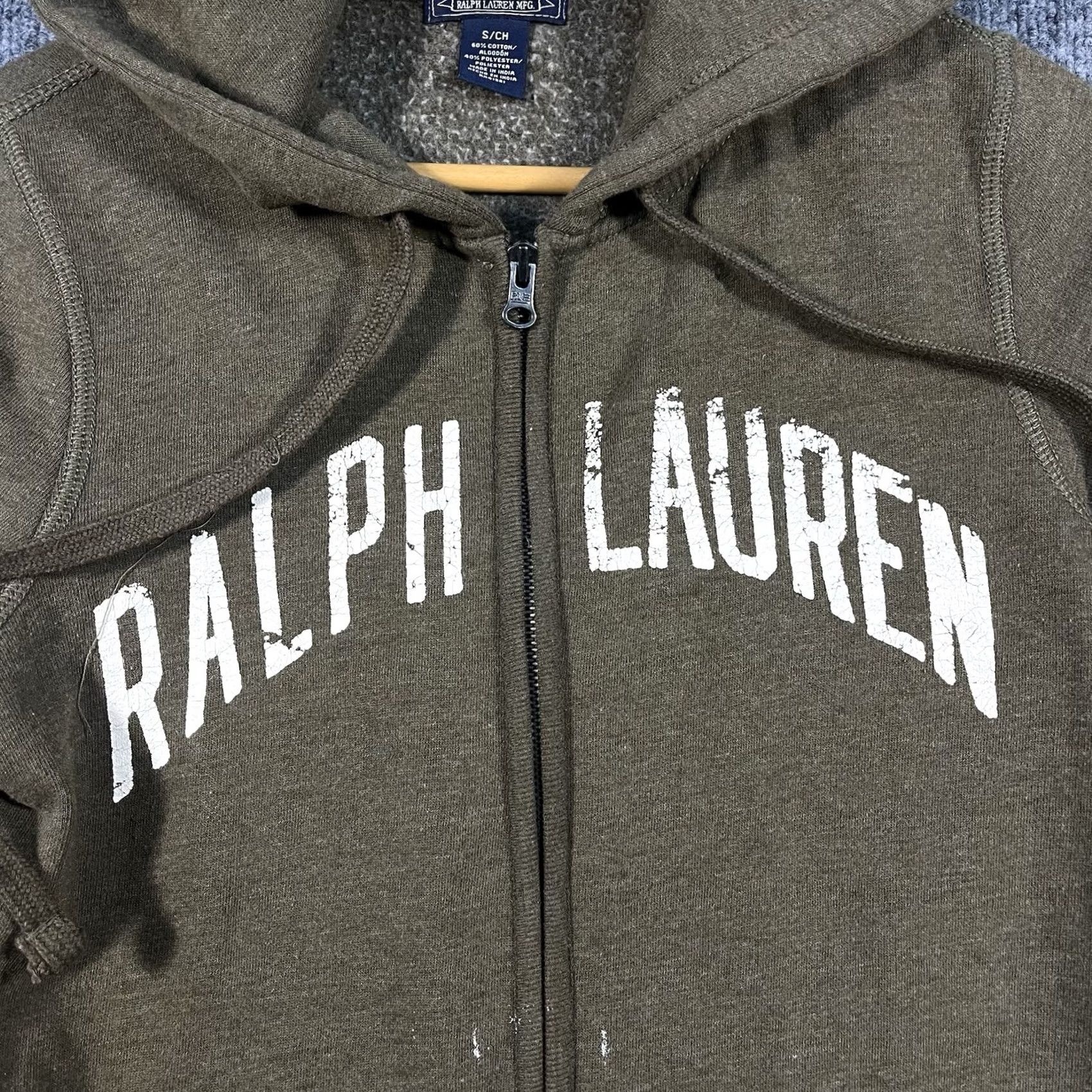 Polo Ralph Lauren VINTAGE Polo Ralph Lauren Polo Jeans Co. Full Zip Hoodie Mens Small Green Spell Out Hoodie Size US S / EU 44-46 / 1 - 2 Thumbnail