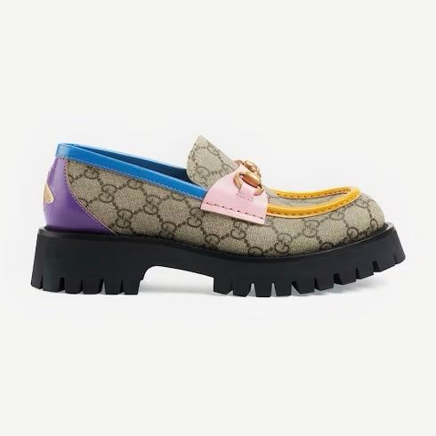image of Gucci Horsebit GG Lug Sole Loafers Size 37.5, Women's