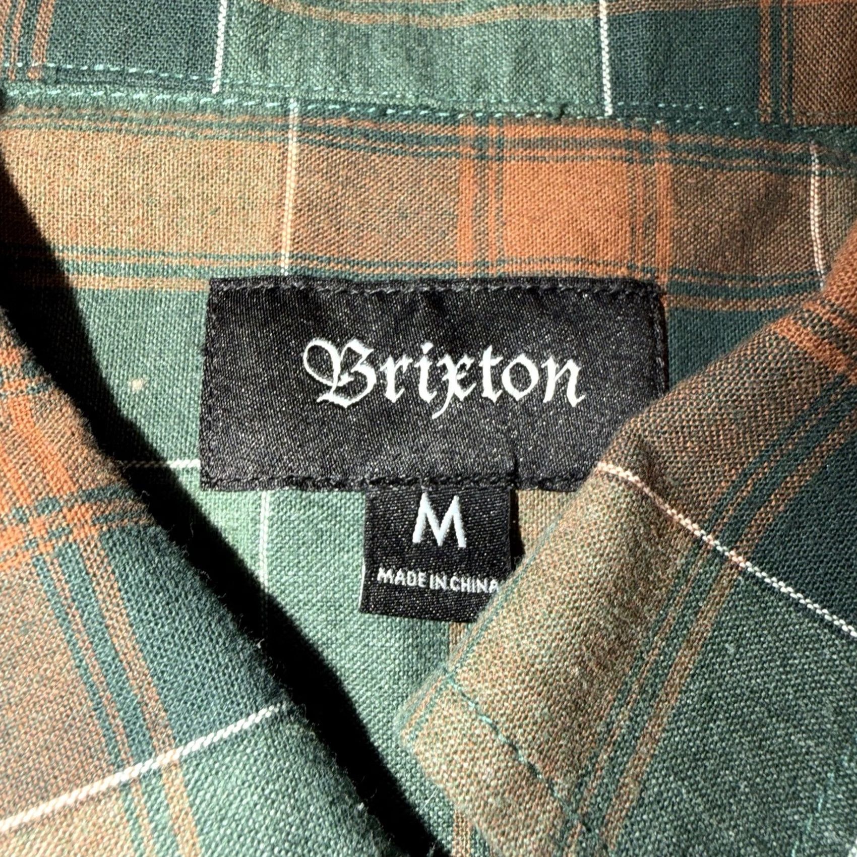Brixton Brixton Lightweight Shirt Mens M Button-Up Green Plaid Pocket Shirt Size US M / EU 48-50 / 2 - 3 Thumbnail