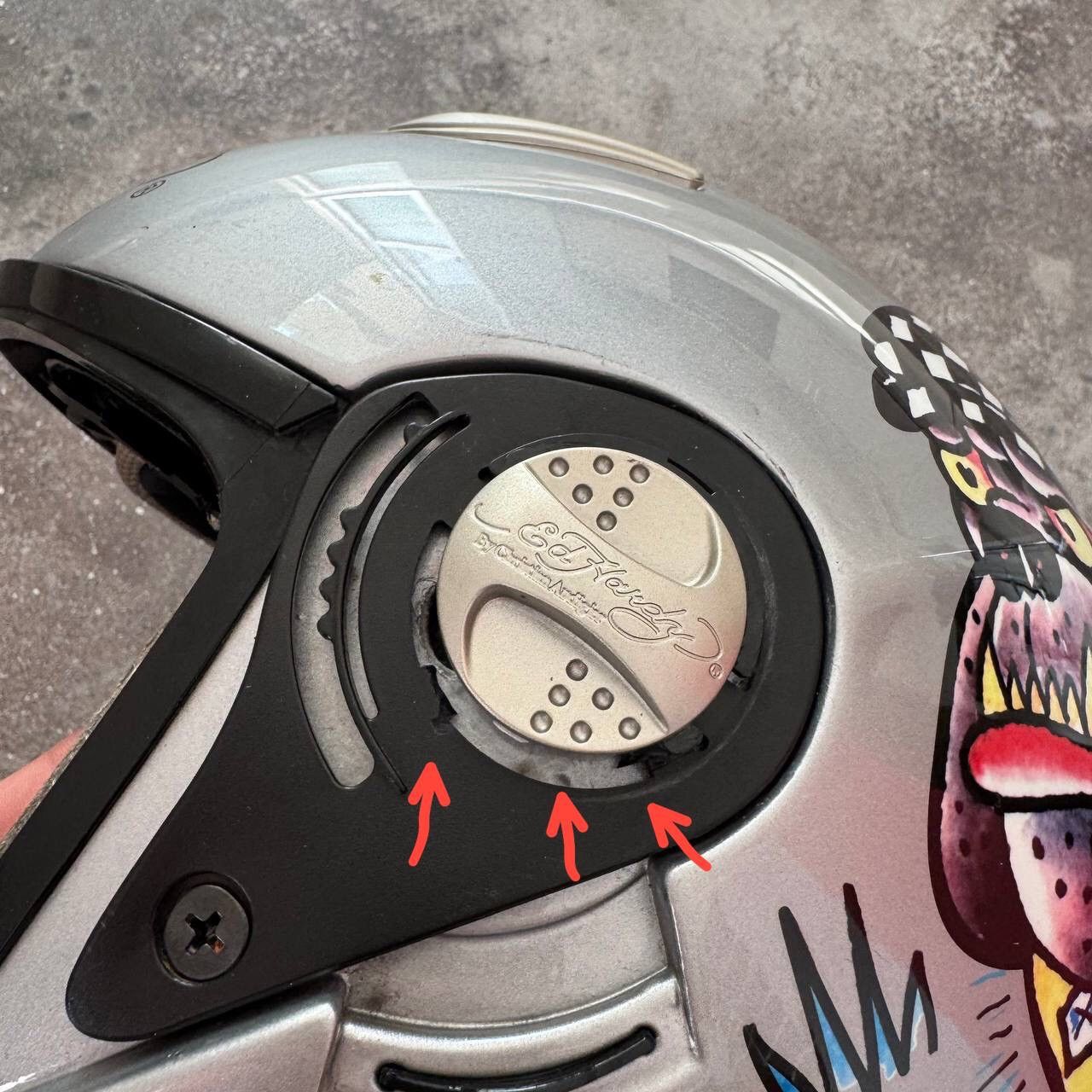 Ed Hardy Ed Hardy by Christian Audigier Vintage Motorcycle Helmet Size ONE SIZE - 9 Thumbnail