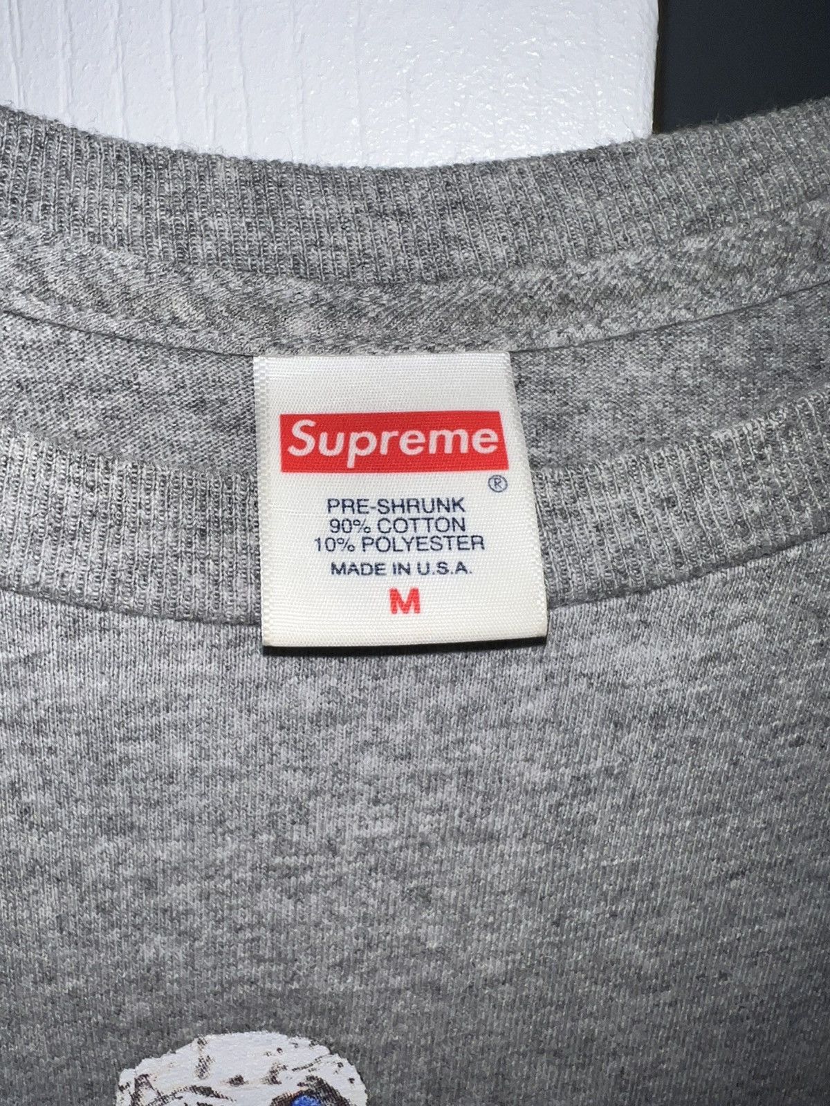 Supreme Supreme Skeleton Tee - Heather Grey Size US M / EU 48-50 / 2 - 2 Thumbnail