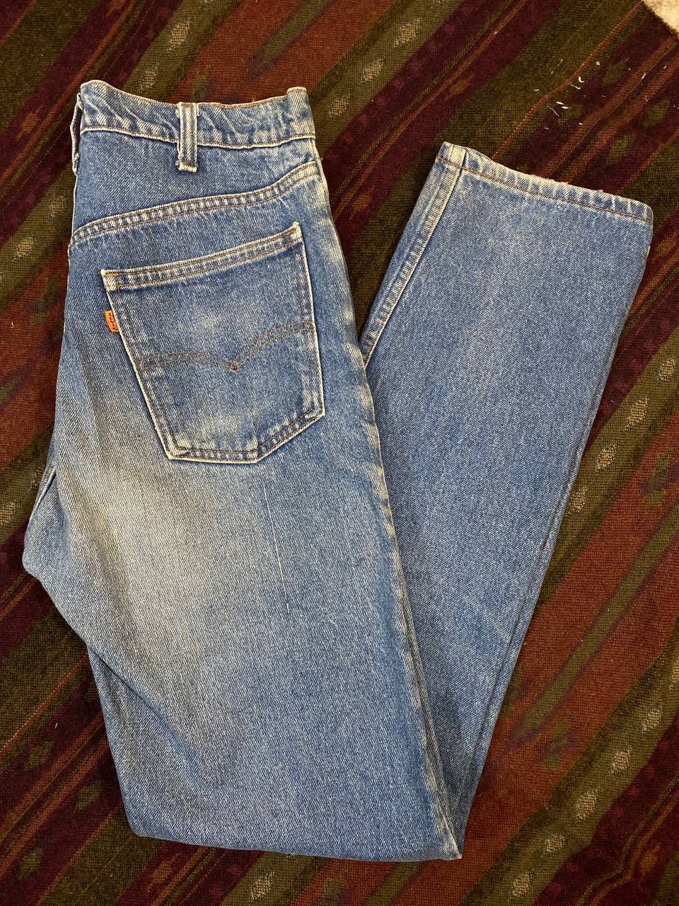 Levi's vintage levis 505-0217 orange tab denim nice design Size US 33 - 2 Thumbnail