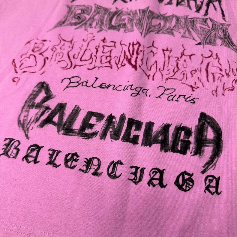 Balenciaga Balenciaga Letter printed T-shirt with round neck and shor Size XS / US 0-2 / IT 36-38 - 5 Thumbnail