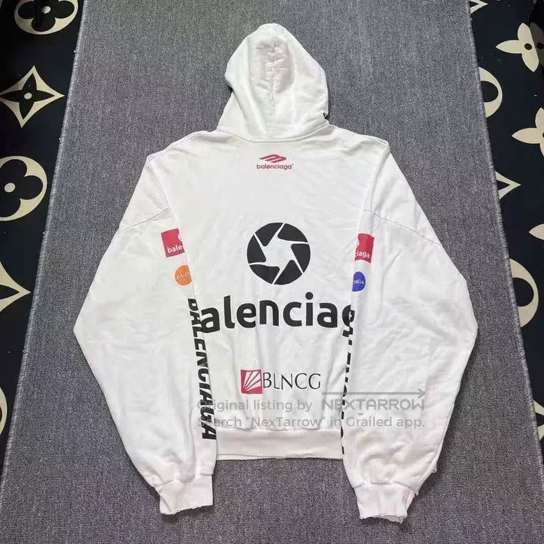 Balenciaga Balenciaga Racing Slogan Bulletproof Logo Printed Long Sle Size US XL / EU 56 / 4 - 2 Thumbnail