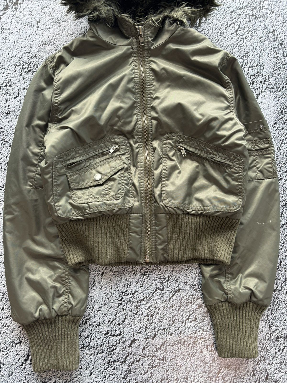 Other Vintage 2000s faux fur cropped bomber jacket japanese style Size M / US 6-8 / IT 42-44 - 10 Thumbnail