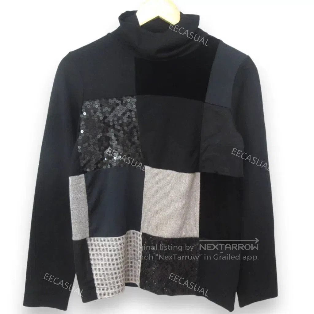 Comme des Garcons Color Block High Neck Long Sleeve Top. Size M / US 6-8 / IT 42-44 - 1 Thumbnail