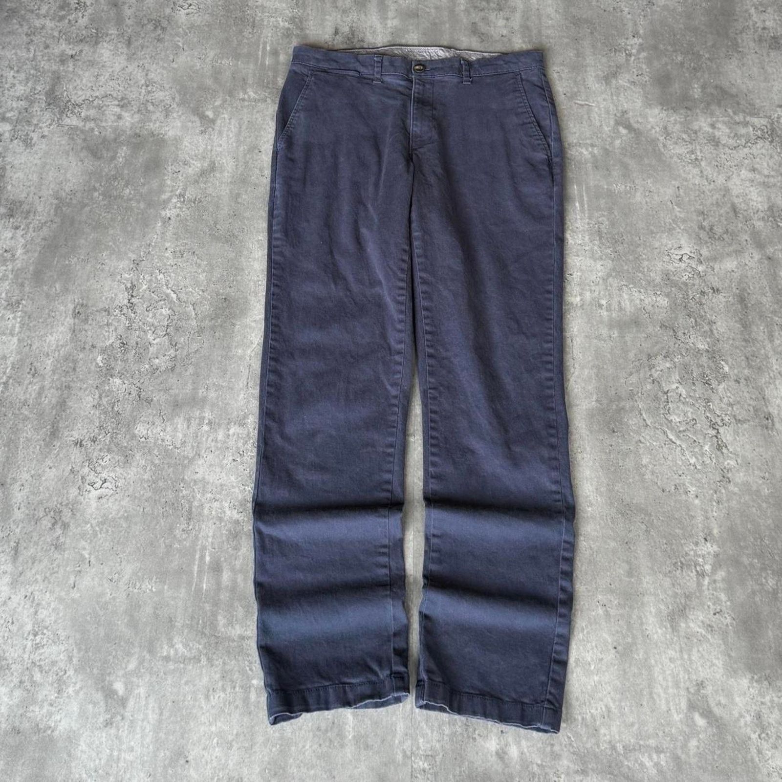 Japanese Brand × Vintage Vintage Y2K Faded Navy Essential Chino Dress Pants Size US 32 / EU 48 - 1 Thumbnail