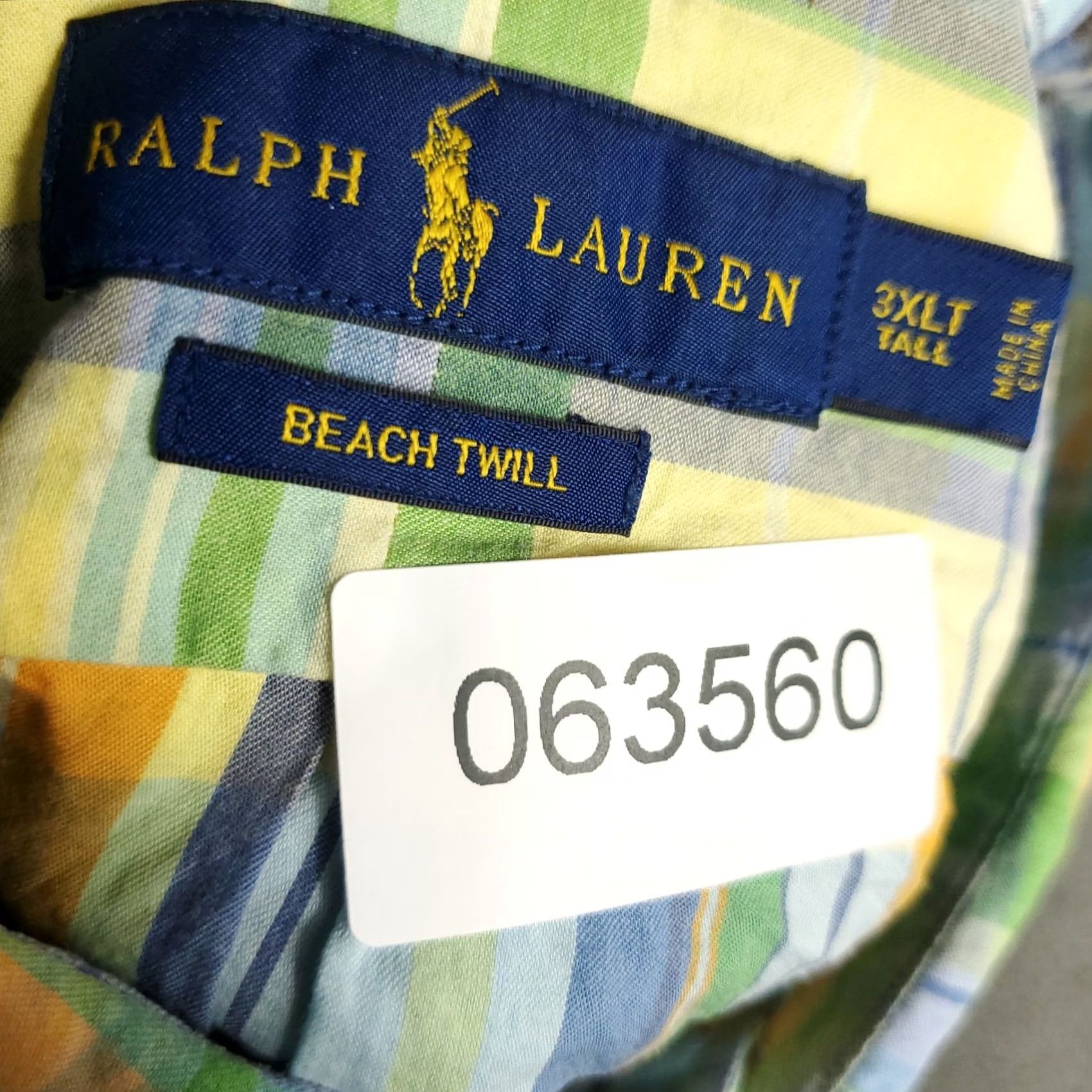 Ralph Lauren Ralph Lauren Shirt Mens 3XLT Blue Yellow Plaid Beach Twill Button Up Size US XXL / EU 58 / 5 - 6 Thumbnail