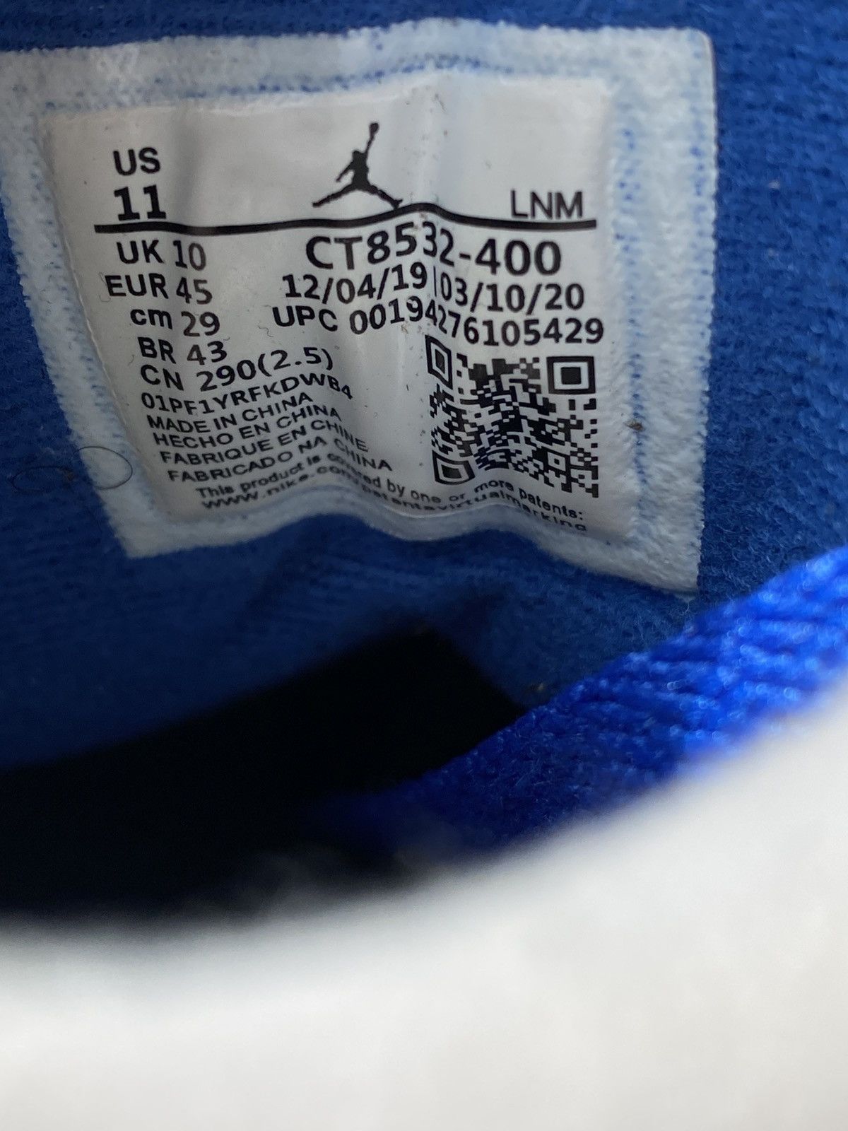Jordan Brand Nike Air Jordan Retro 3 Varsity Royal ct8532400 Size 11 Men Size US 11 / EU 44 - 8 Thumbnail