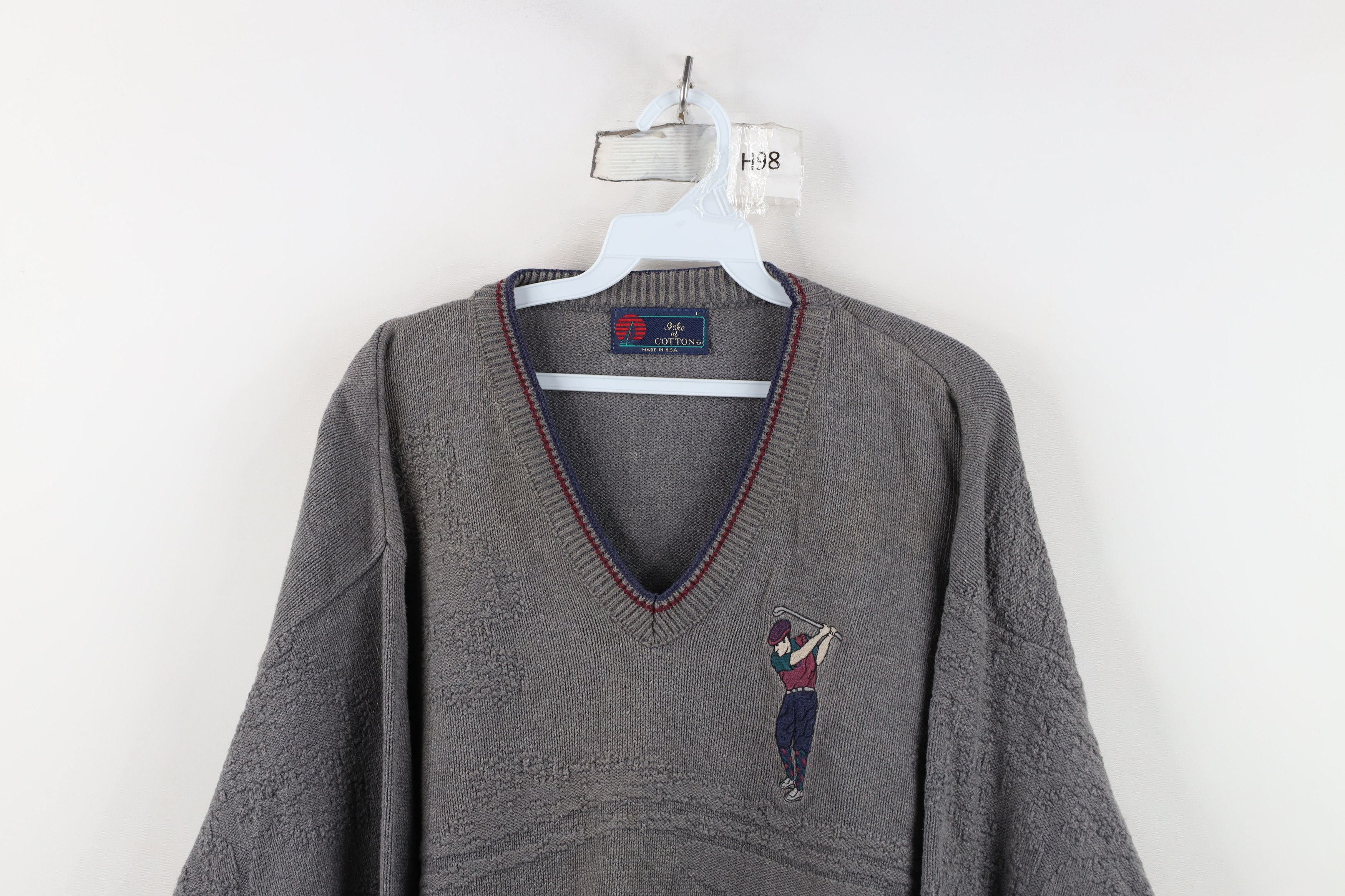 Vintage Vintage 90s Streetwear All Over Print Knit Sweater Gray USA Size US L / EU 52-54 / 3 - 2 Thumbnail