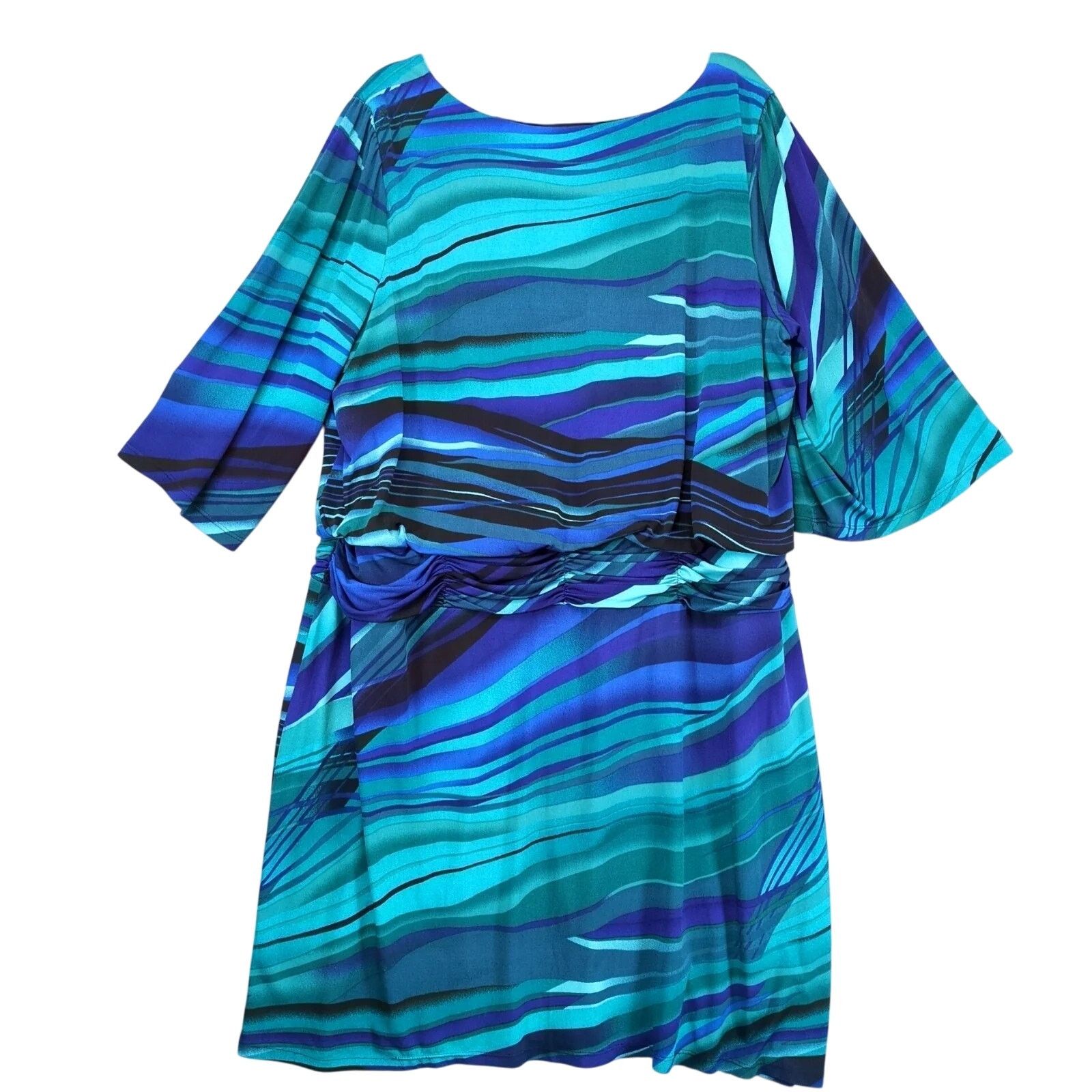Other Lane Bryant Abstract Print Blouson Dress Plus Size 22/24 Size 4XL / US 24-26 - 3 Thumbnail