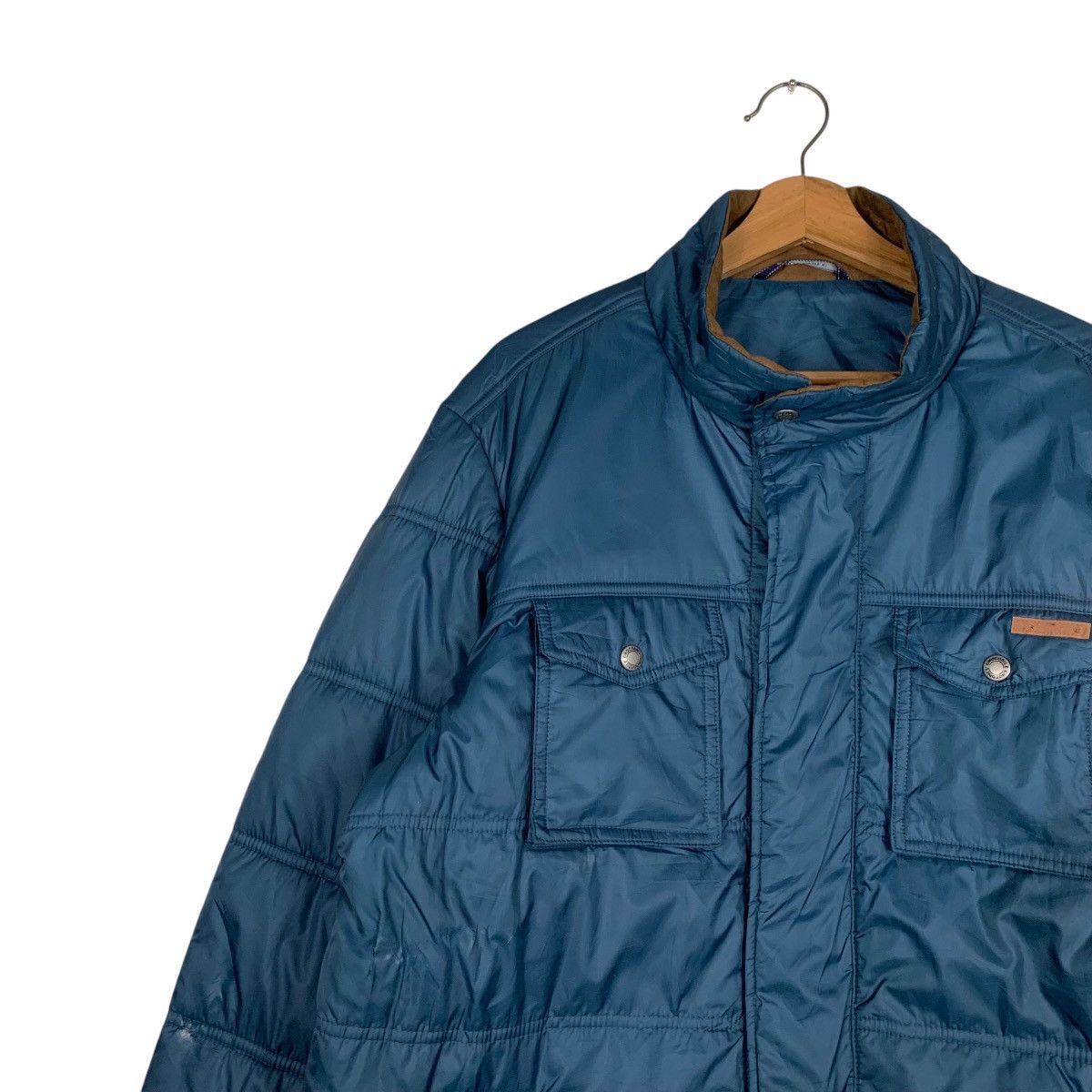 Japanese Brand CROCODILE Blue Puffer Jacket Down Jacket #1527-C68 Size US L / EU 52-54 / 3 - 6 Thumbnail