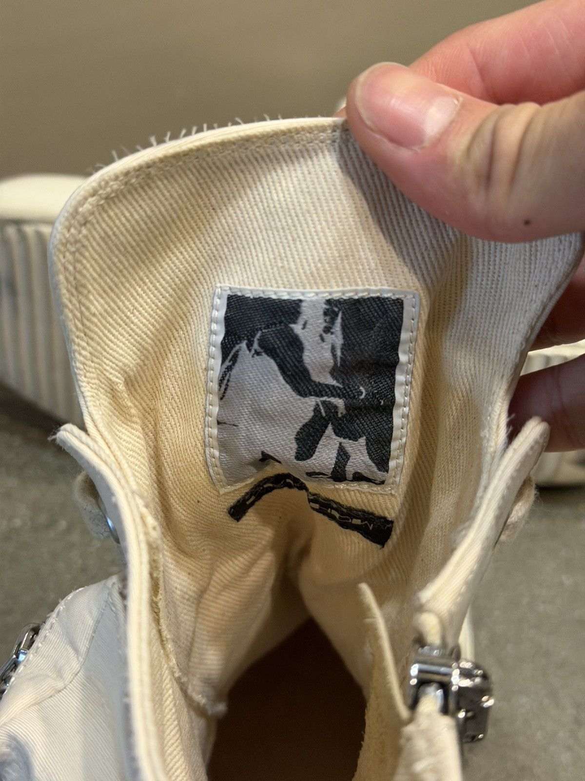 Rick Owens FW19 Cargo Nylon Ramone Hightop Sneakers 43 Size US 10 / EU 43 - 7 Thumbnail