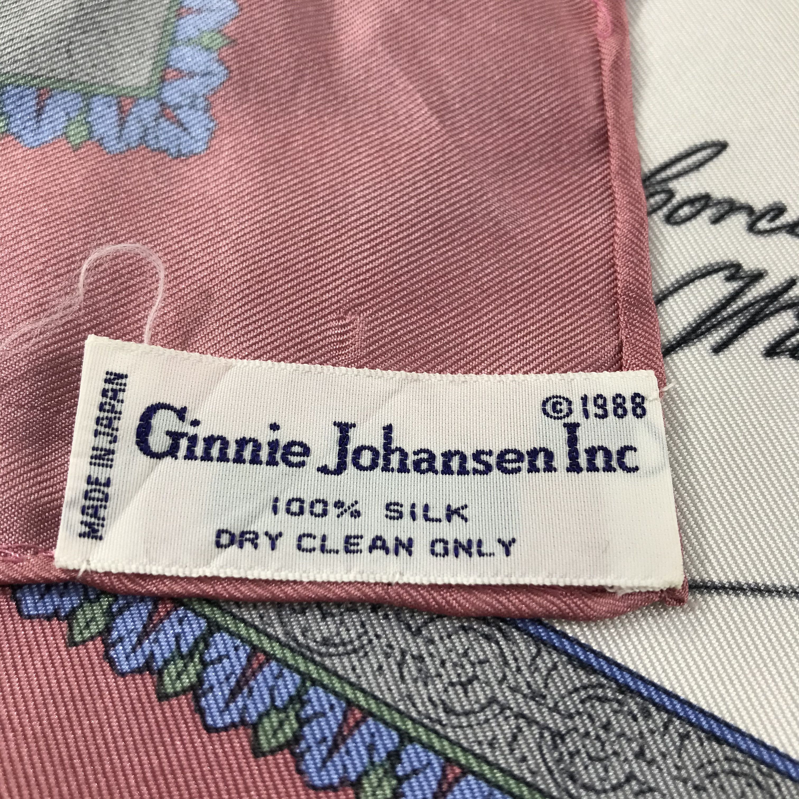 Vintage Ginnie Johansen Stamps Silk Scarf M108 Size ONE SIZE - 5 Thumbnail