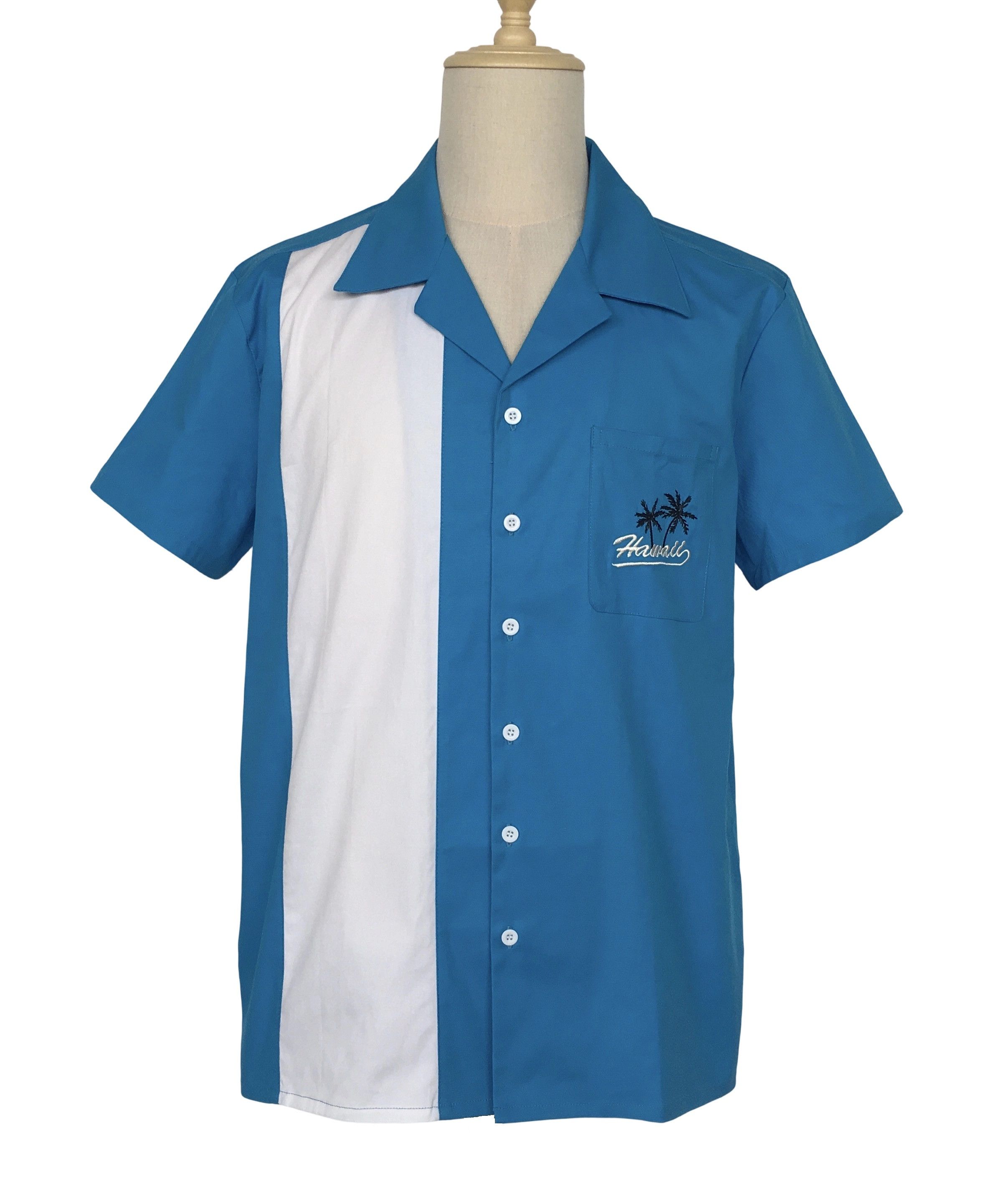 Other Embroidery Blue Hawaiian Summer Beach Shirts Size US L / EU 52-54 / 3 - 1 Thumbnail