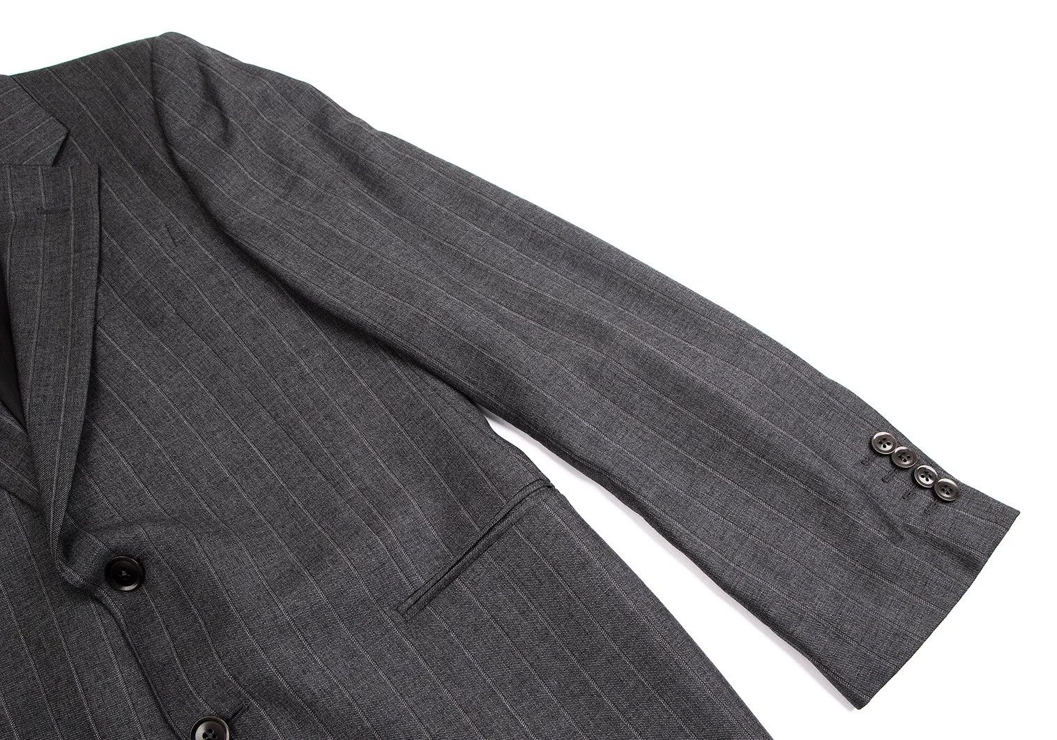 Armani Collezioni Striped 2B Wool Jacket in Gray Size 50 Size US XXS / EU 40 - 5 Thumbnail