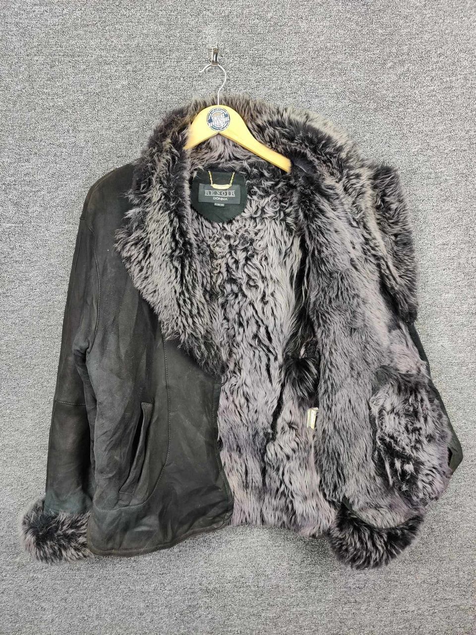 Japanese Brand Rare 🔥 Renoir Donna Faux Fur Suede Leather Jacket Size US L / EU 52-54 / 3 - 7 Thumbnail