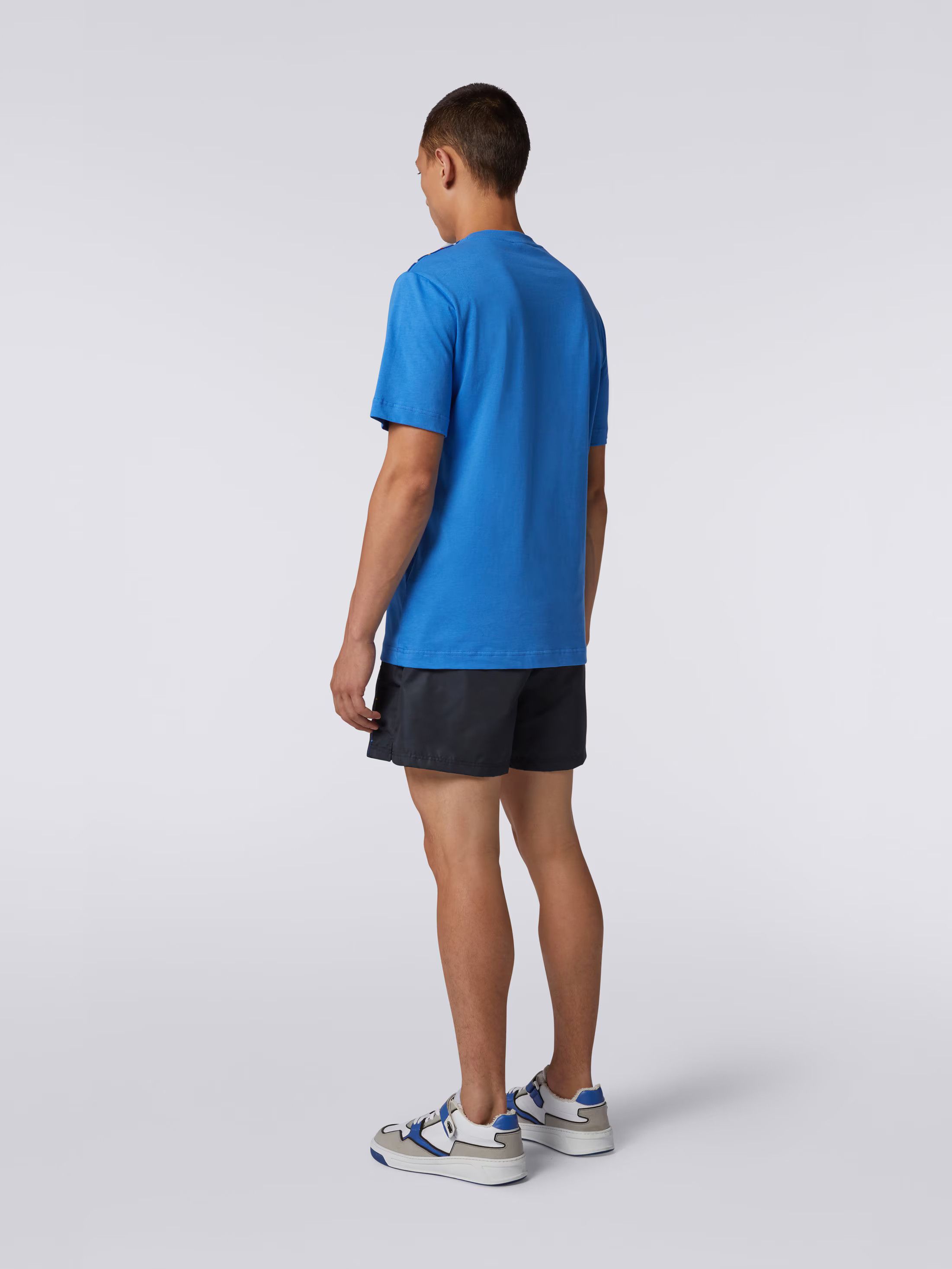 Missoni o1mle1025 Embroidered Logo Shorts in Blue Size US 36 / EU 52 - 3 Thumbnail