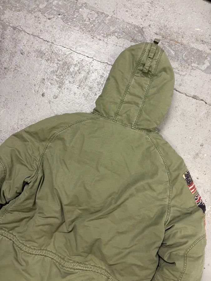 Polo Ralph Lauren AW2012 Ralph Lauren Khaki Green Flags Long Cargo Parka Coat Size US L / EU 52-54 / 3 - 8 Thumbnail