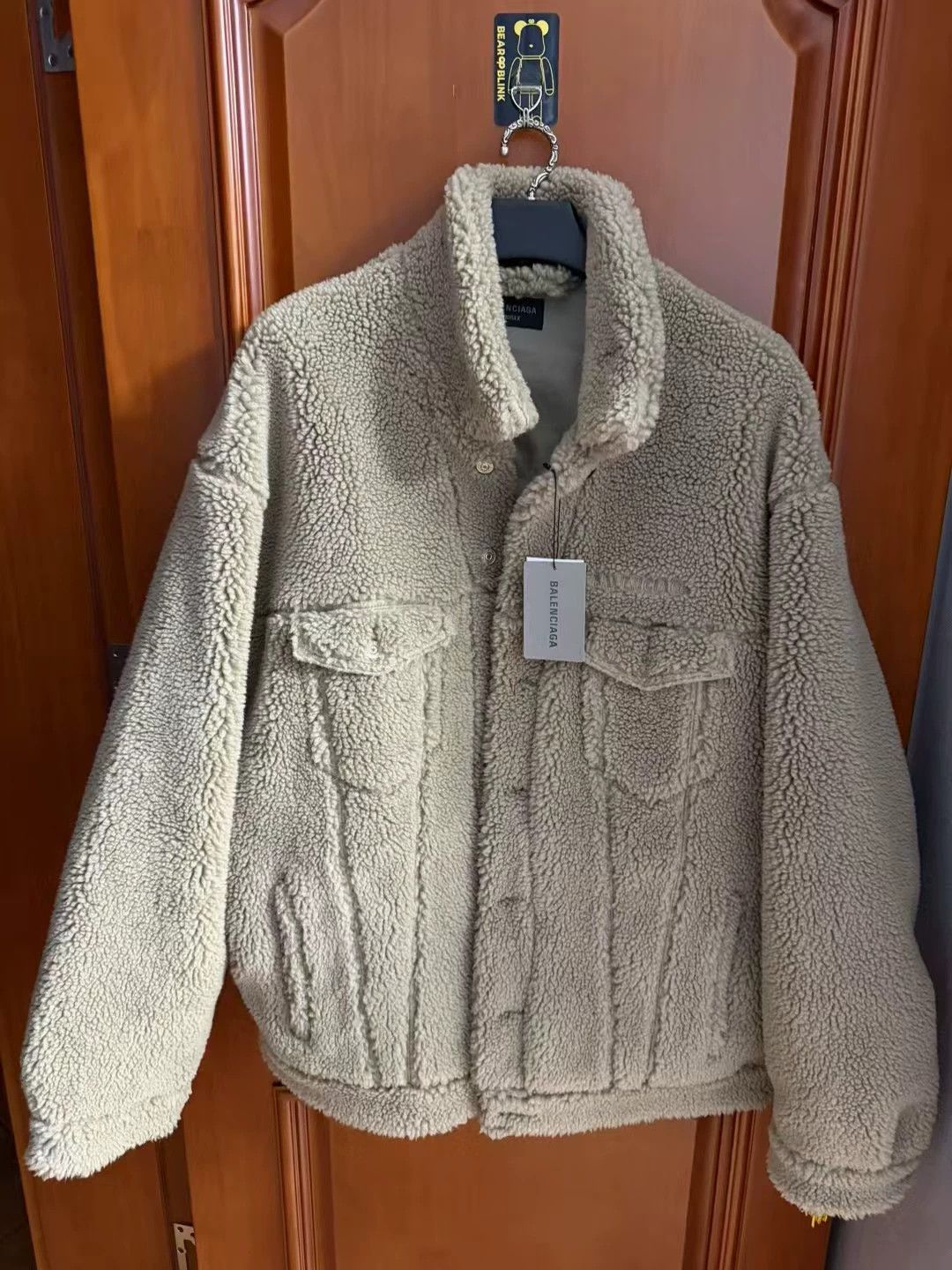 Balenciaga Balenciaga Teddy Fleece Embroidered Logo Jacket Size 2 Size XXS / US 00 / IT 34 - 1 Thumbnail