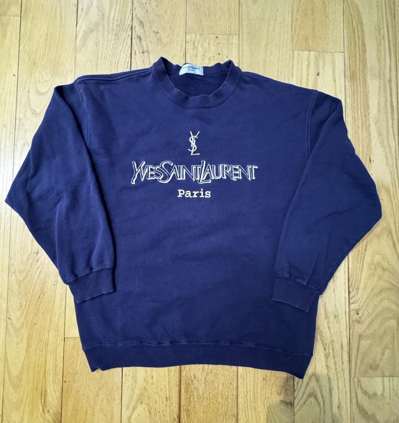 Yves Saint Laurent Vintage Yve Saint Laurent YSL Sweatshirt Crewneck Embroidery Size US M / EU 48-50 / 2 - 1 Thumbnail