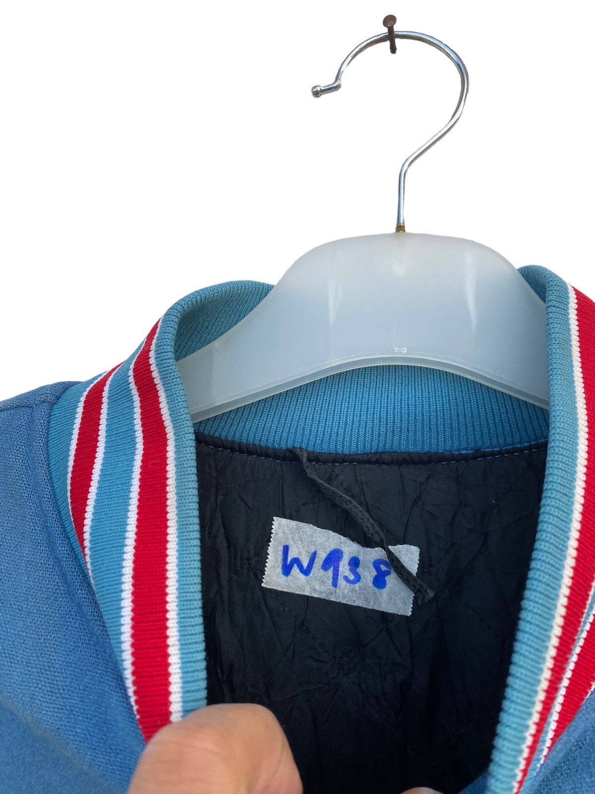 NFL VINTAGE HOUSTON OILERS DISTRESSED VARSITY JACKET Size US M / EU 48-50 / 2 - 7 Thumbnail