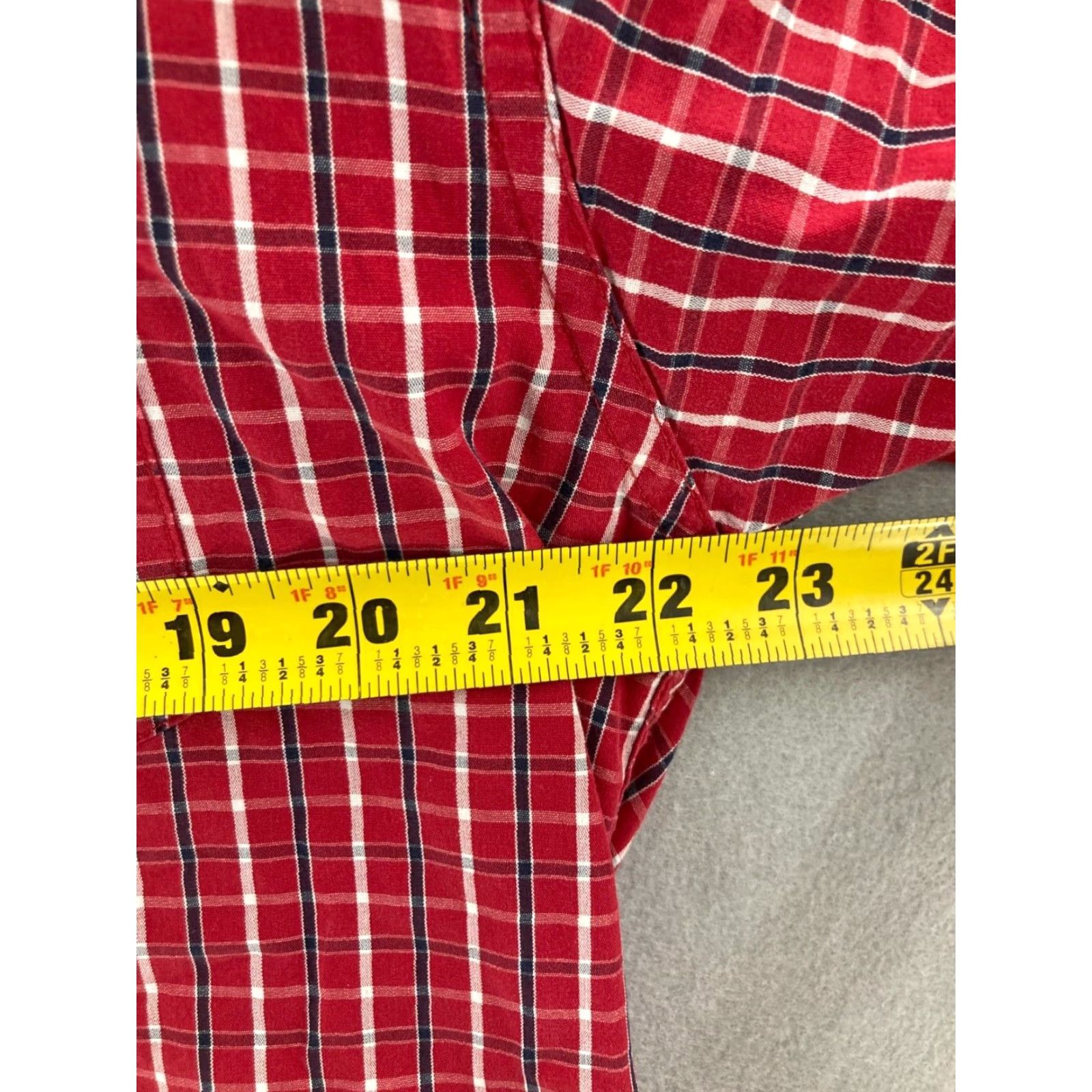 Wrangler Wrangler Shirt Mens Medium Red Plaid Cotton Short Sleeve Button-Up Pocket Classic Outdoor 60s 70s Mens Size US M / EU 48-50 / 2 - 6 Thumbnail