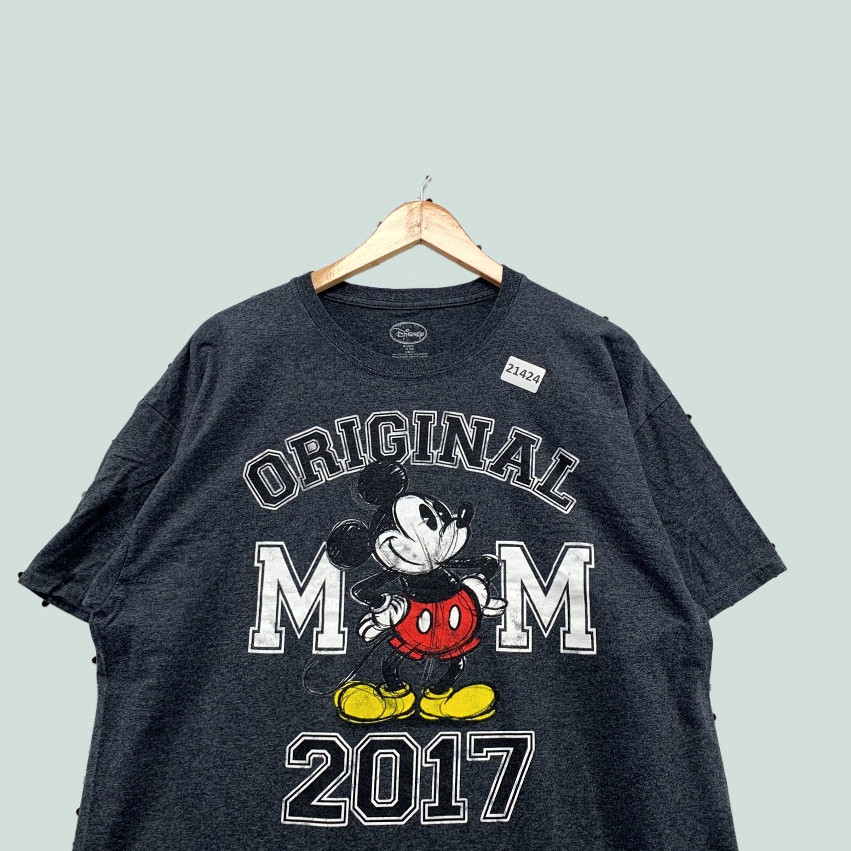 Disney Disney Mickey Mouse’s MOM Shirt Black Womens XL Short Sleeve T-Shirt Size XL / US 12-14 / IT 48-50 - 1 Thumbnail