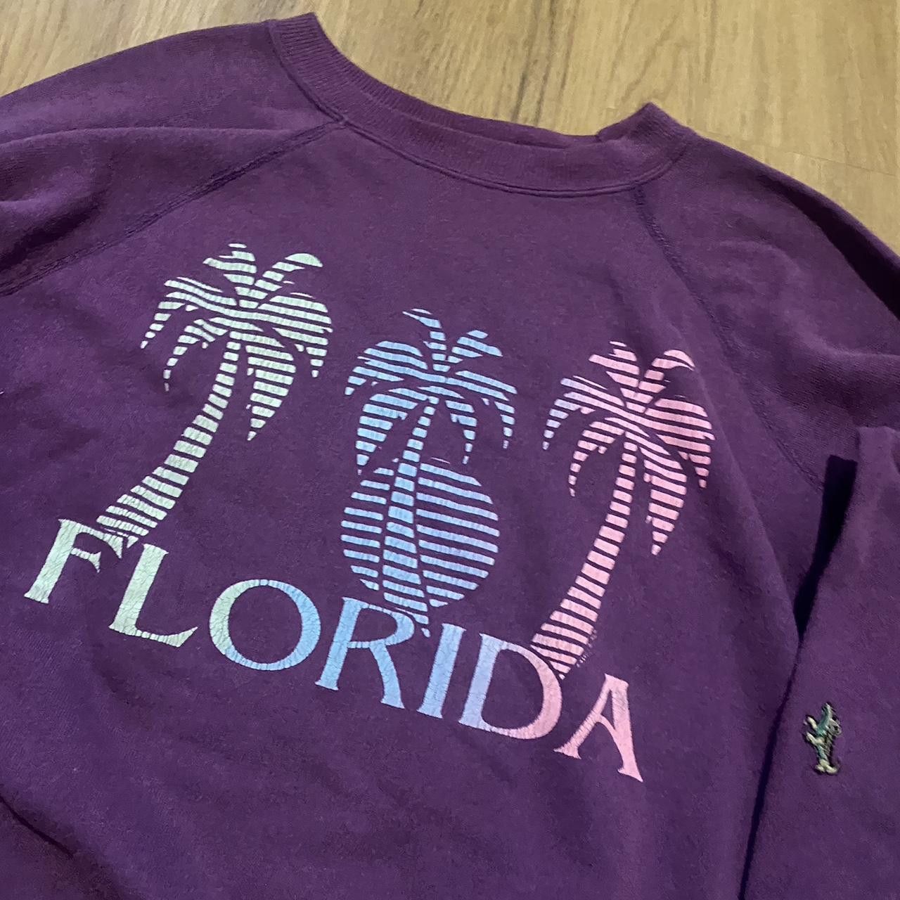 Hanes Hanes Purple and pink vintage 80s Florida sweatshir Size US L / EU 52-54 / 3 - 2 Thumbnail