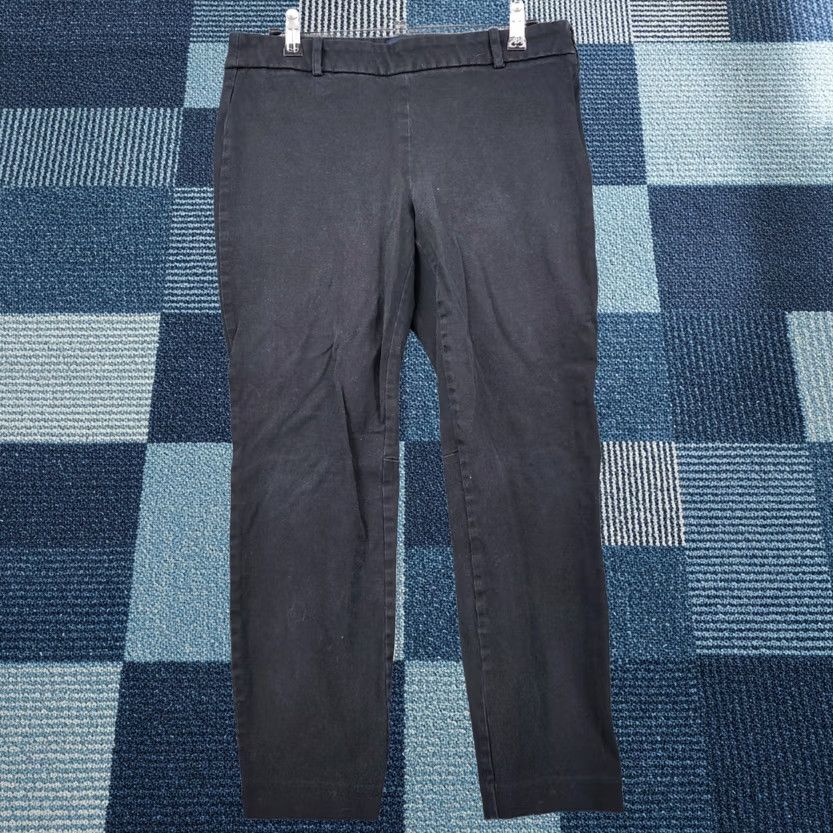 J.Crew J.CREW Pants Womens 6 Black Winnie Cropped Mid Rise Skinny Lined Front Flat Casual Pants Womens Size 28" / US 6 / IT 42 - 1 Thumbnail