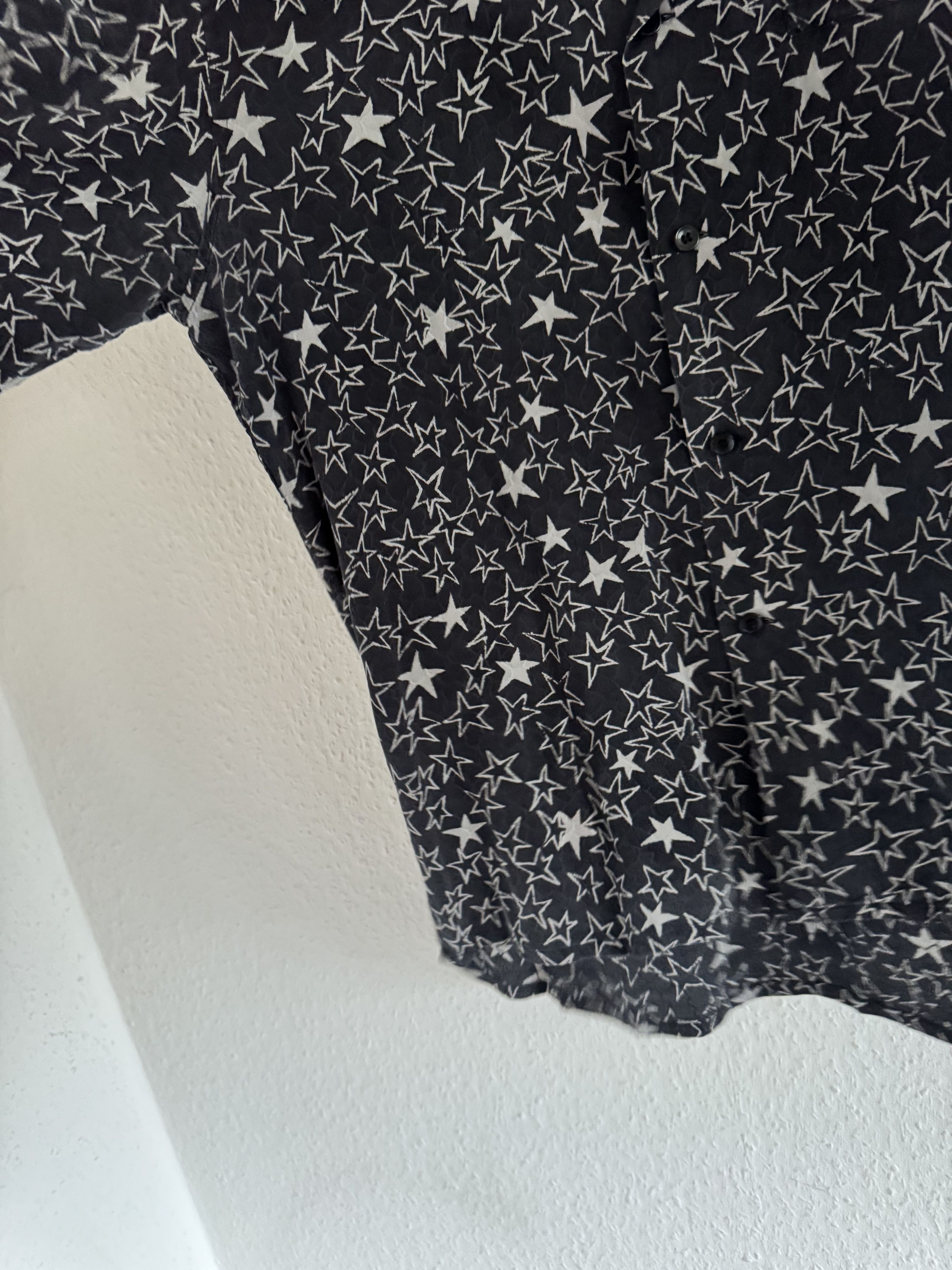 Saint Laurent Paris SS20 Star Print Silk Shirt Size US S / EU 44-46 / 1 - 11 Thumbnail