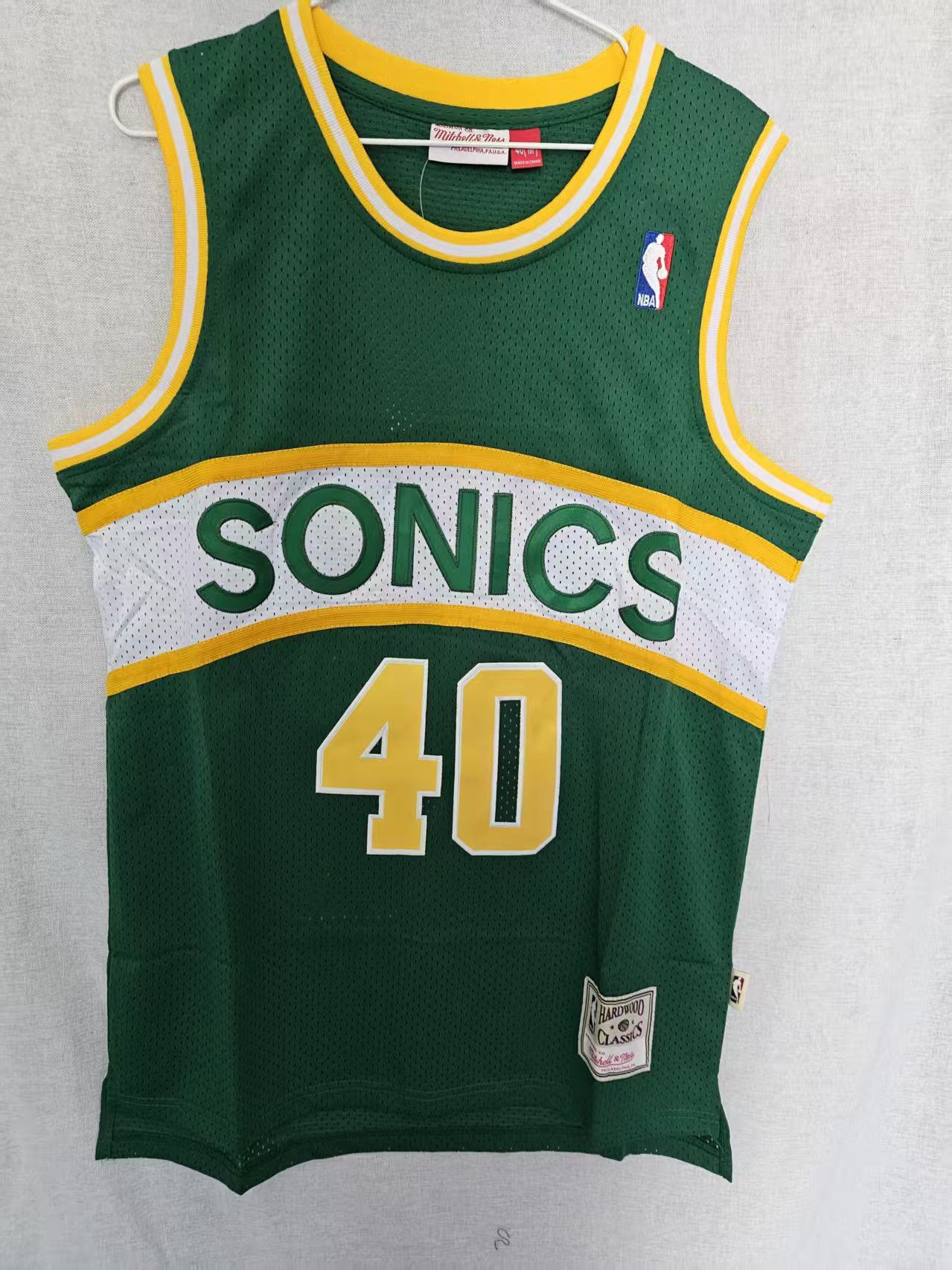 NBA Seattle Supersonics 40 Shawn Kemp Jersey Stitched Green Size US M / EU 48-50 / 2 - 1 Thumbnail