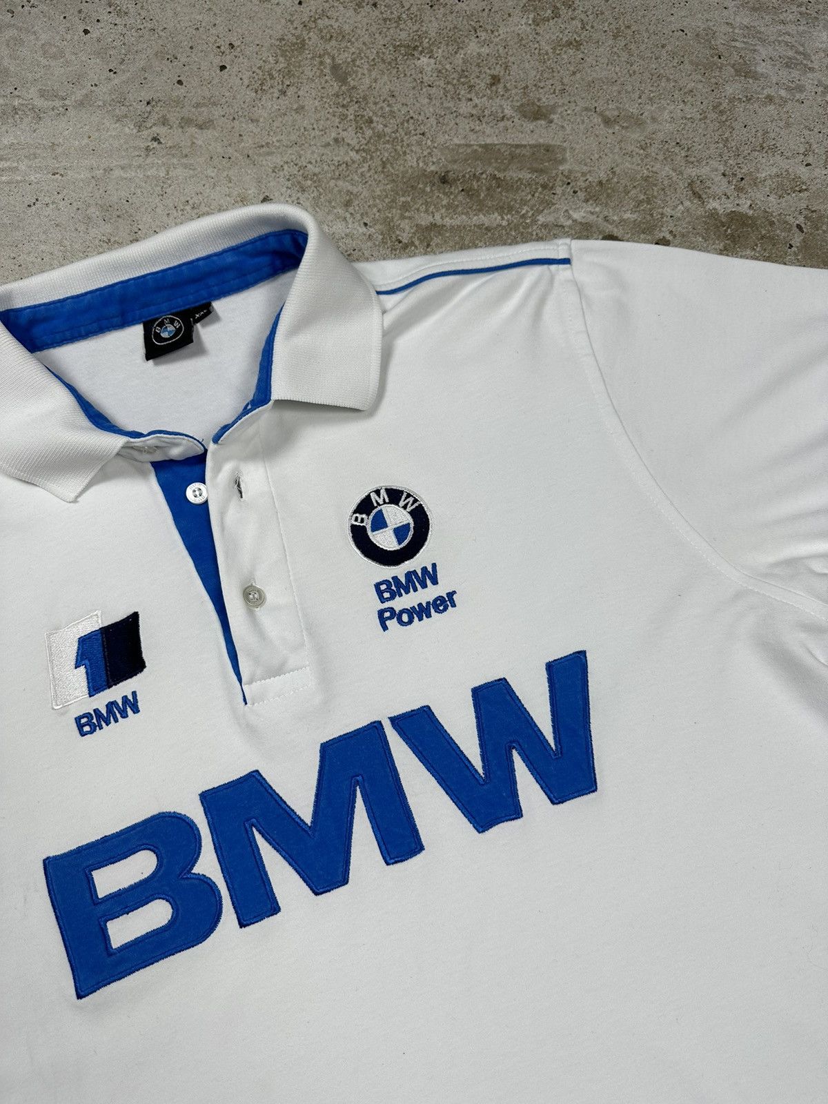 BMW Vintage Y2K BMW Racing Polo Tee Multi Logo Rare T Shirt Size US M / EU 48-50 / 2 - 5 Thumbnail