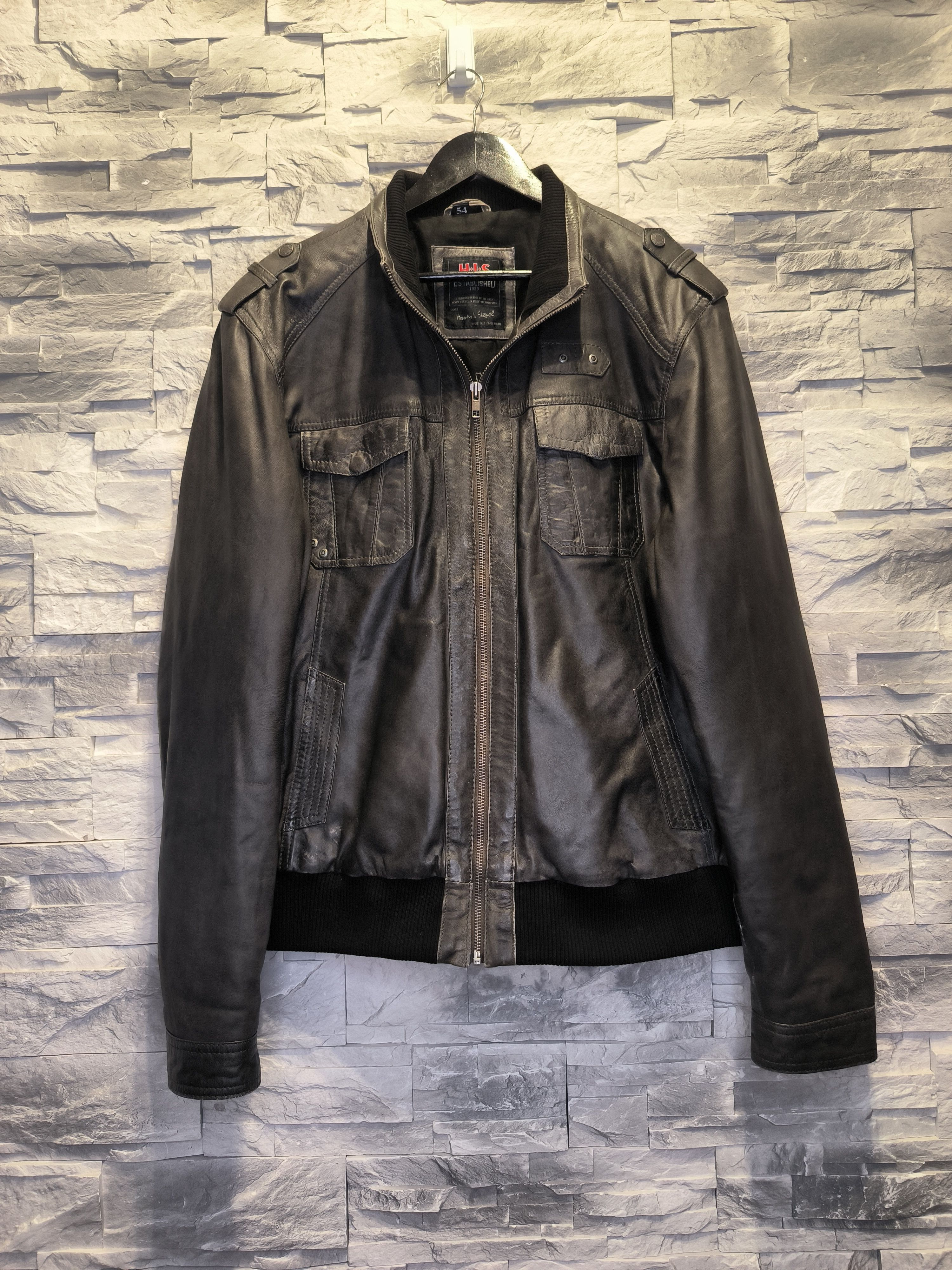 Other Vintage Leather Jacket Black Size US M / EU 48-50 / 2 - 1 Thumbnail
