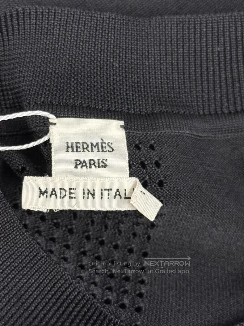 Hermes Hermes Grand Occasion Saddle Cutout Pattern Silk Crew Neck Size XS / US 0-2 / IT 36-38 - 4 Thumbnail