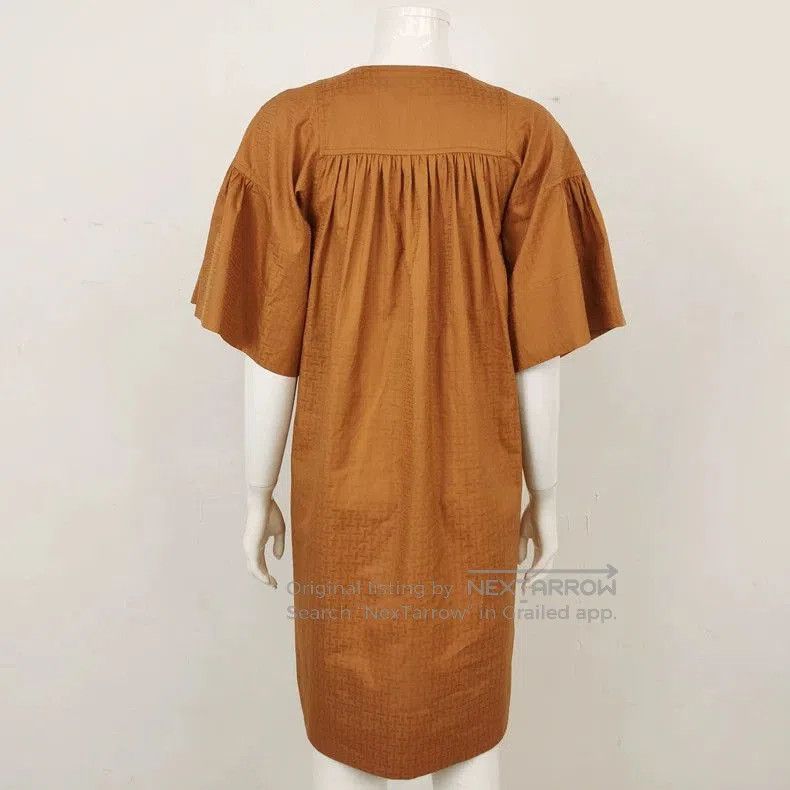 Hermes Hermes Mosaïque Cotton Short Sleeve Dress. Size US 34 / EU 50 - 2 Thumbnail