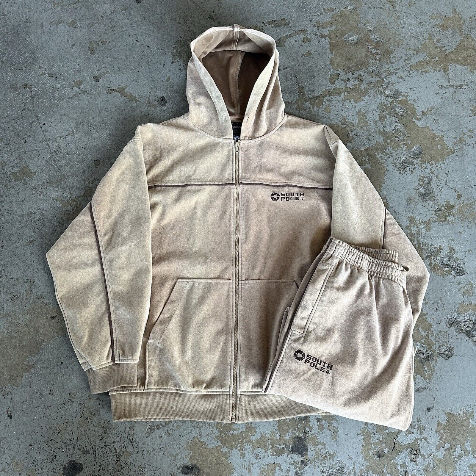 JNCO × Pelle Pelle × Southpole Vintage Y2K Southpole Brown Track Suit Set XL Jesse Pinkman Size US XL / EU 56 / 4 - 1 Thumbnail