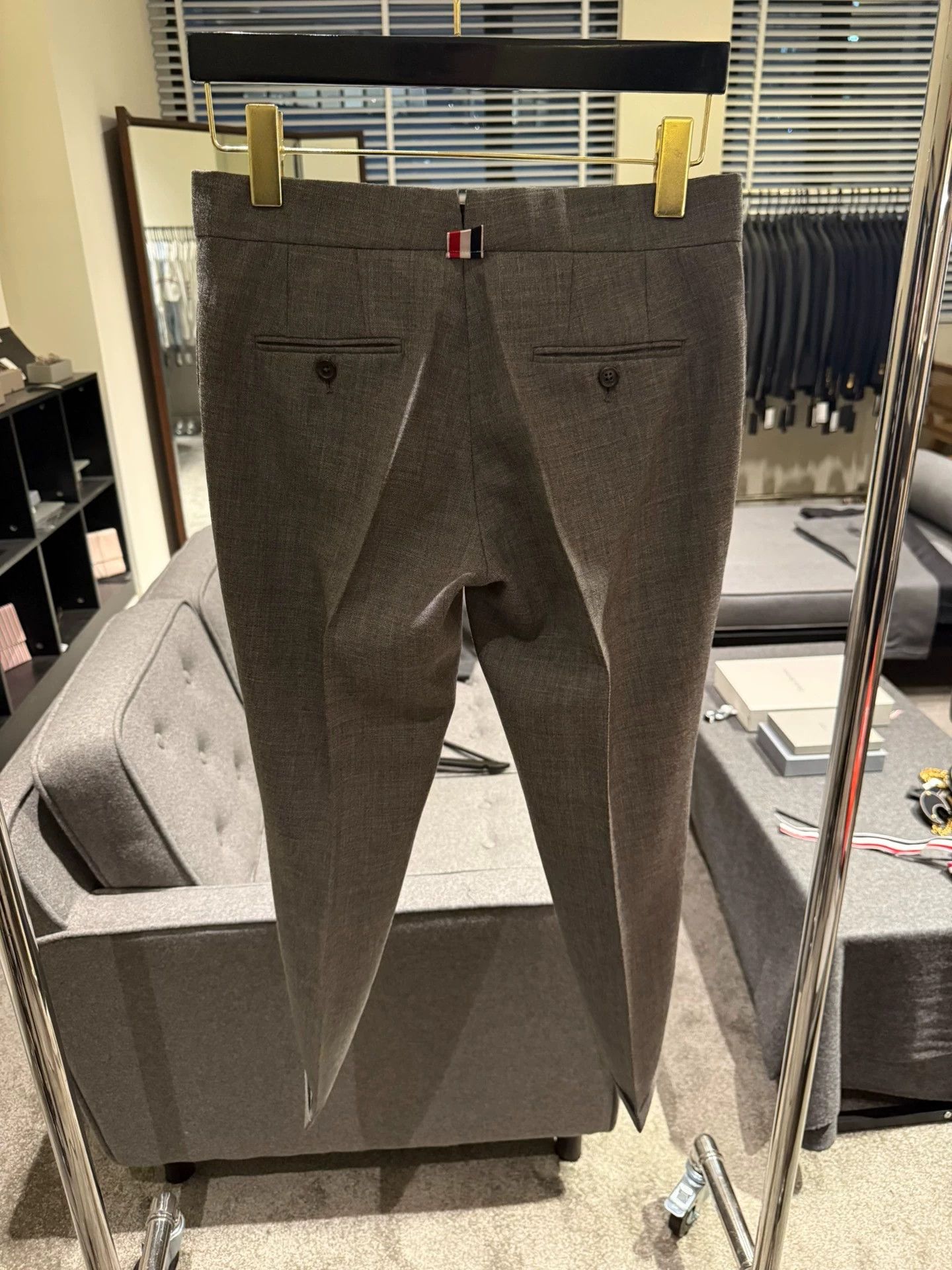 Thom Browne Thom Browne Mid Gray Slim Trousers Size 40 Tricolor Cuffs Size 27" / US 4 / IT 40 - 2 Thumbnail