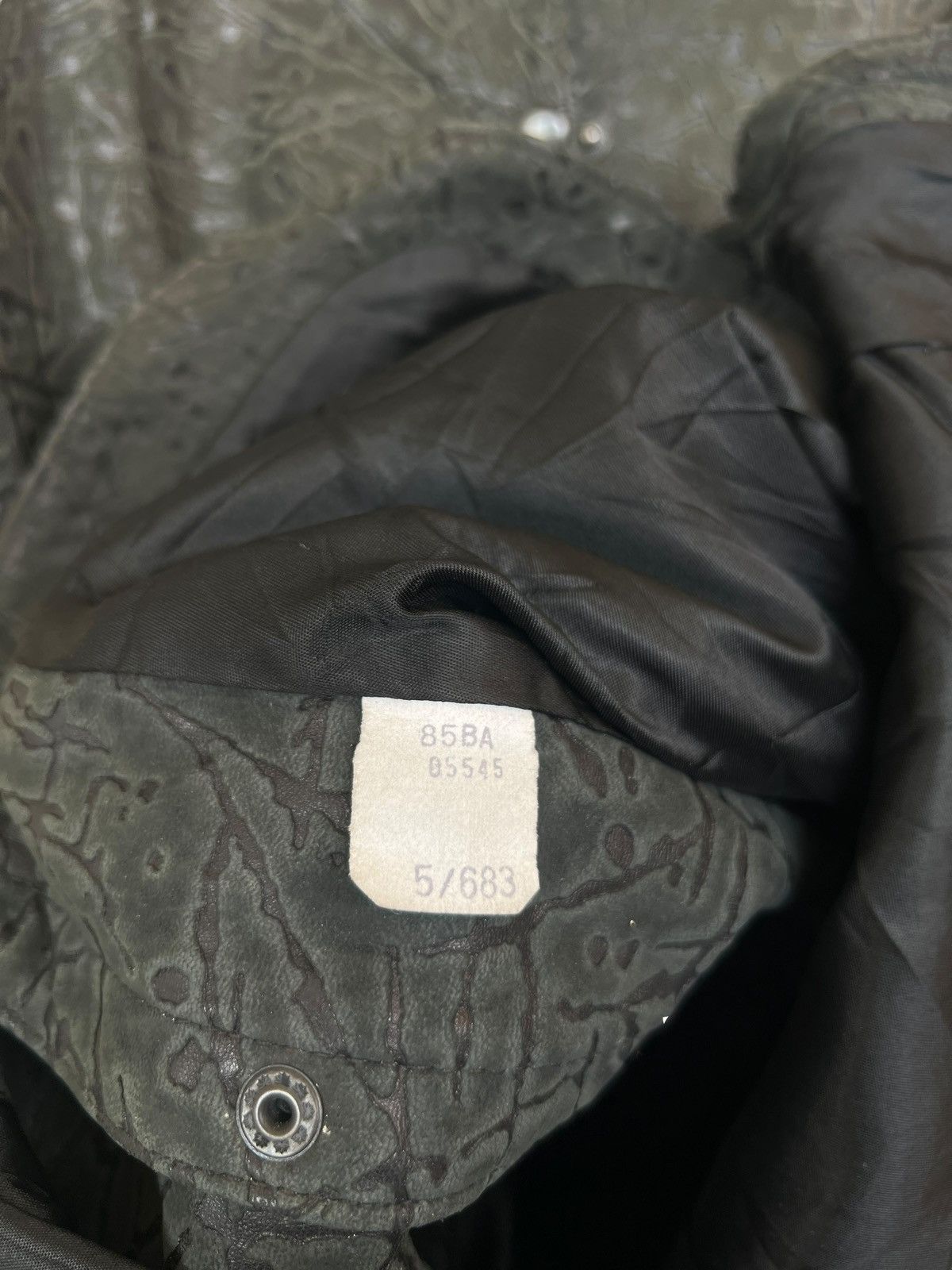 Designer Vintage Neto Art Black Sunfaded Leather Cowboy Jacket Size US L / EU 52-54 / 3 - 11 Thumbnail