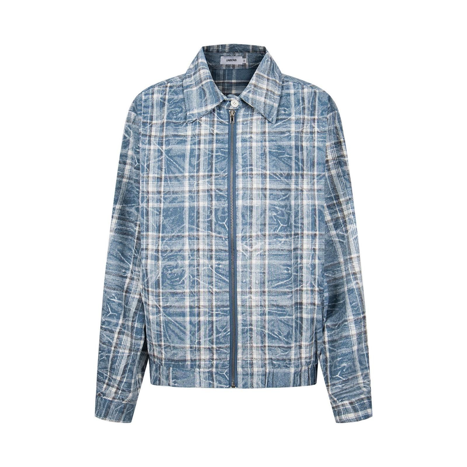Japanese Brand Plaid Quilted Light Full Zip Jacket Size US M / EU 48-50 / 2 - 1 Thumbnail