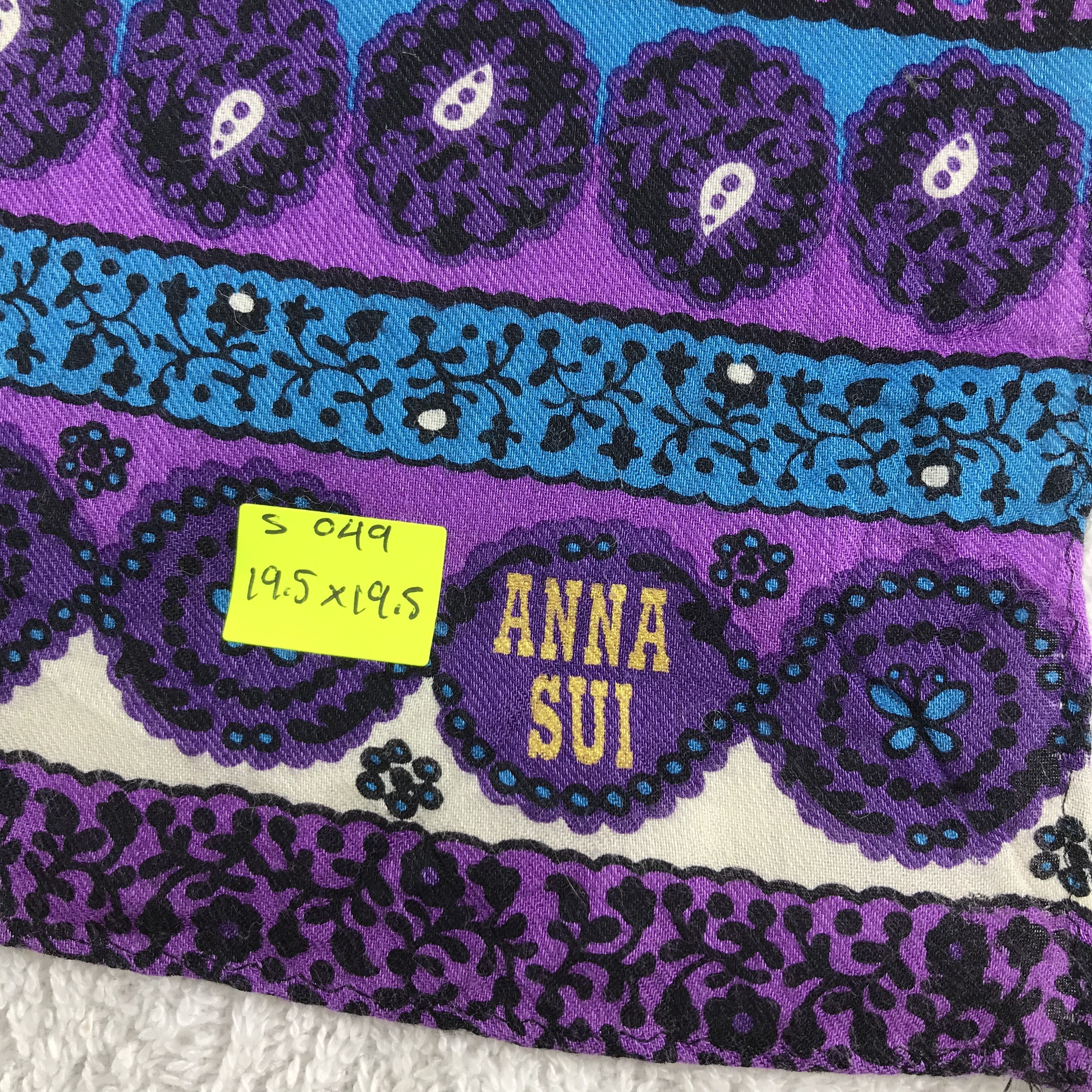Anna Sui × Vintage Anna Sui Bandana / Handkerchief / Neckerchief - S049 Size ONE SIZE - 5 Thumbnail