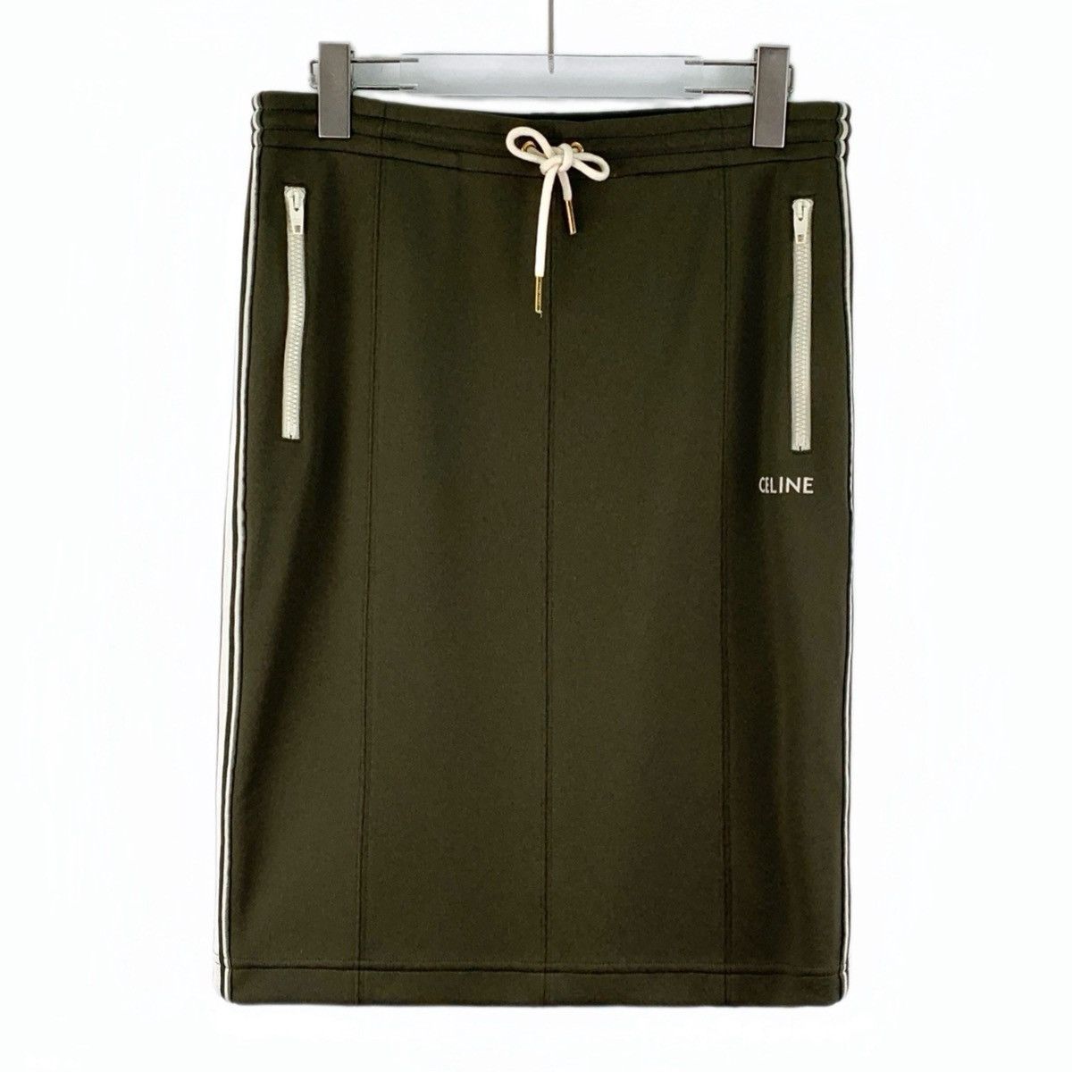 Celine Celine 22FW Dark Green Logo Embroidery Casual Skirt K26WX Size 28" / US 6 / IT 42 - 1 Thumbnail
