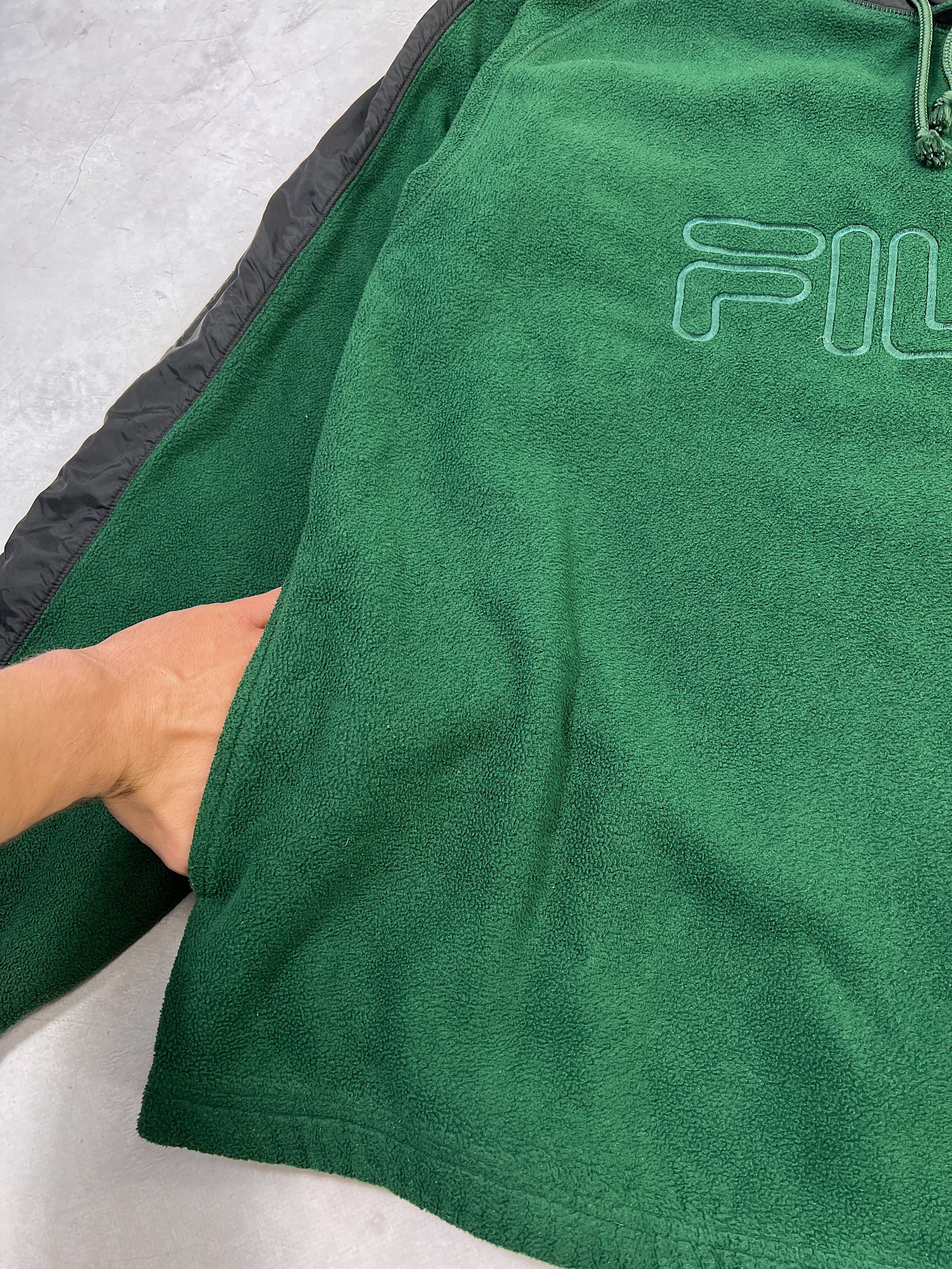 Fila × Vintage Vintage Fila Fleece Hoodie & Nylon Trims Size US L / EU 52-54 / 3 - 7 Thumbnail