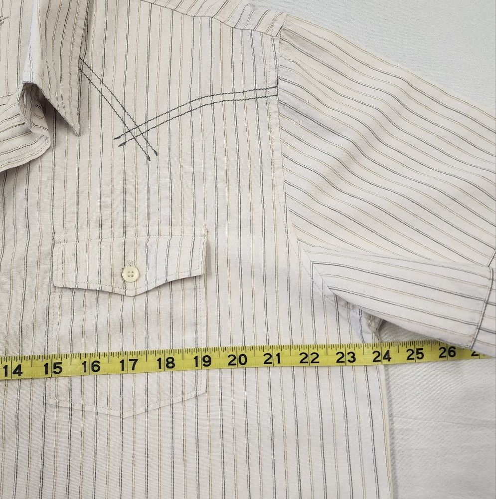Other Rewire Beige Striped Shirt Short Sleeve Retro XL Size US XL / EU 56 / 4 - 5 Thumbnail