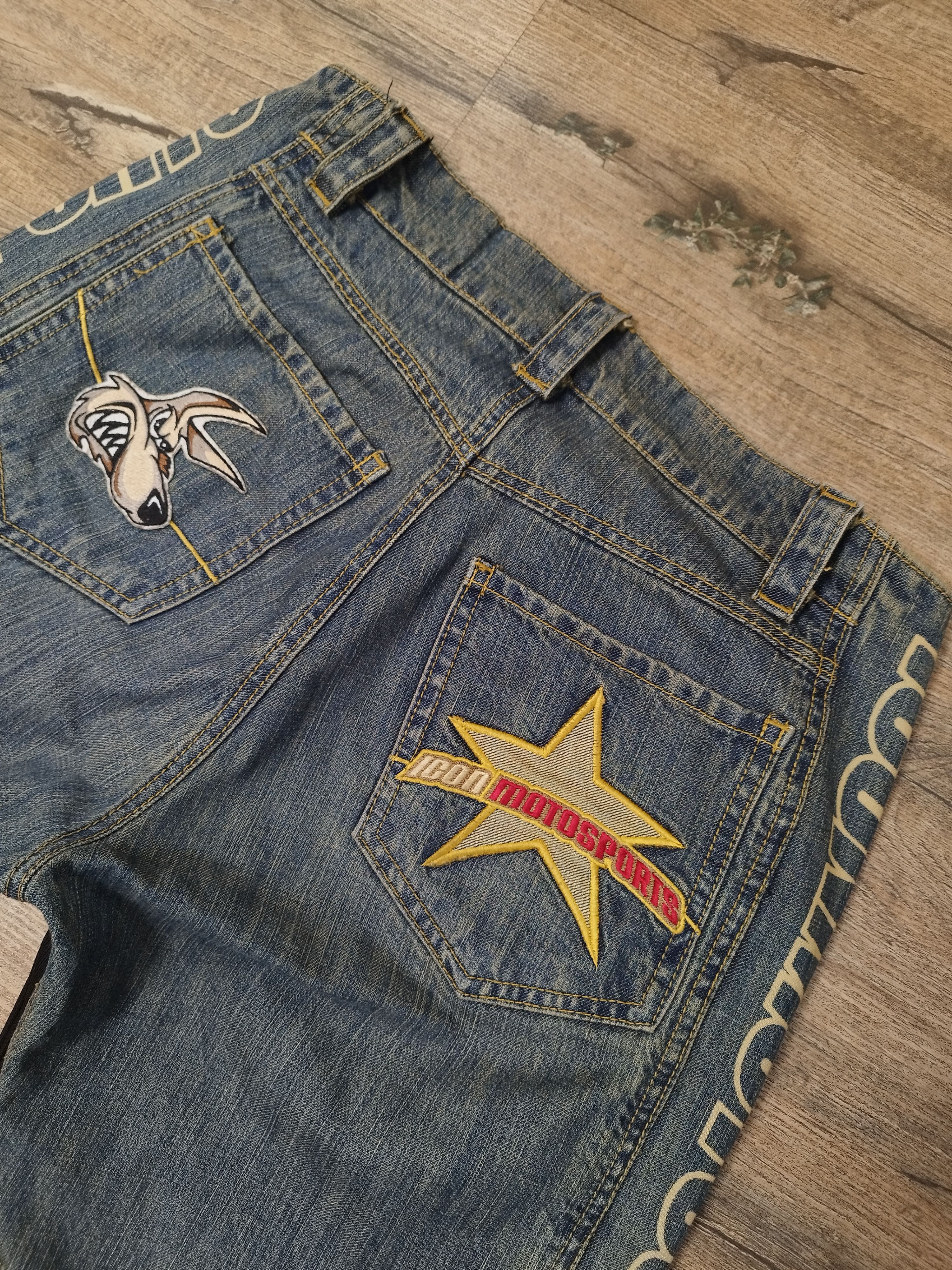 ICON Motorsports Vintage Icon Motosports Heavyweight Riding Jeans Baggy Moto Size US 34 / EU 50 - 5 Thumbnail