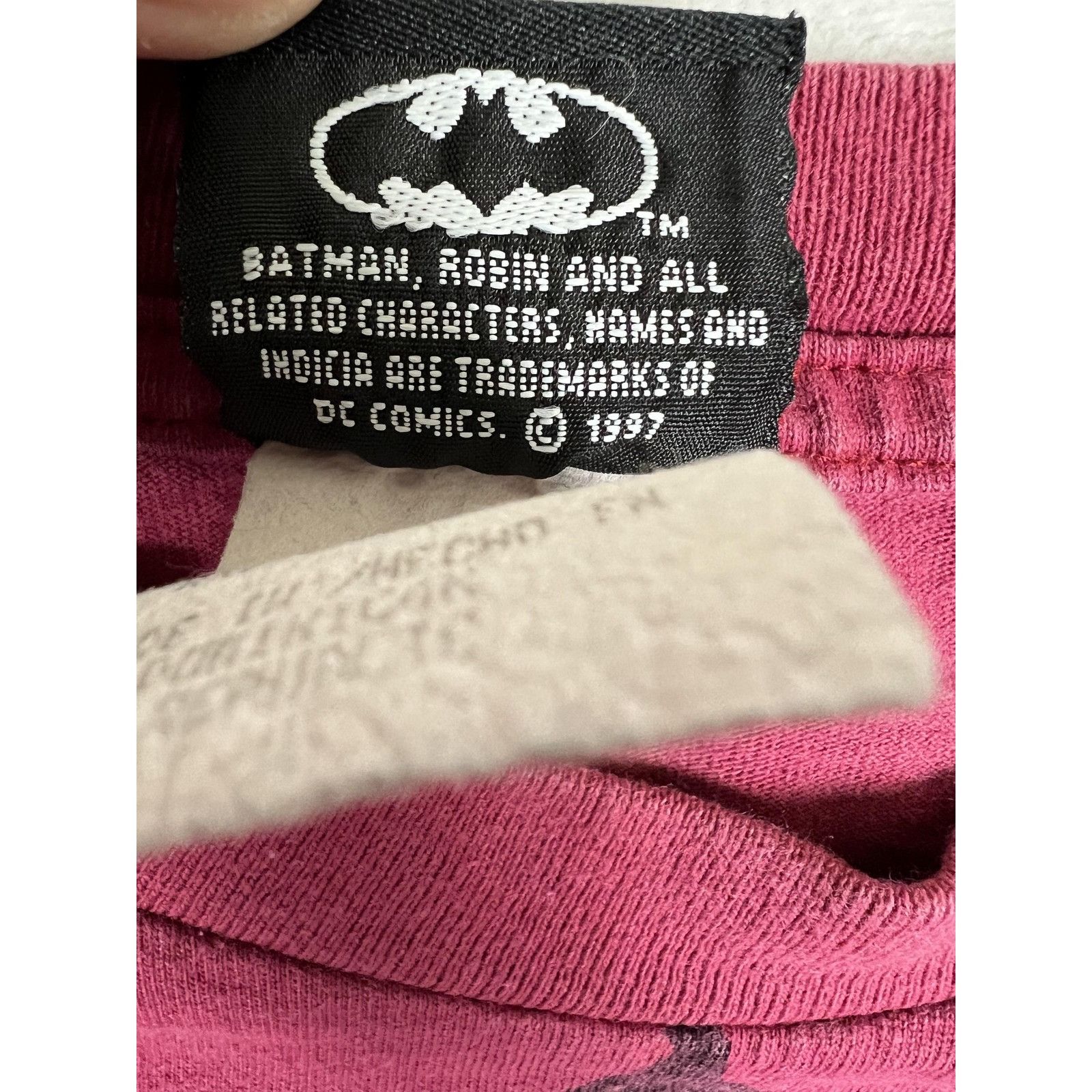 DC Comics Vintage Batman & Robin Shirt Mens Large Red All Over Print D Size US L / EU 52-54 / 3 - 7 Thumbnail