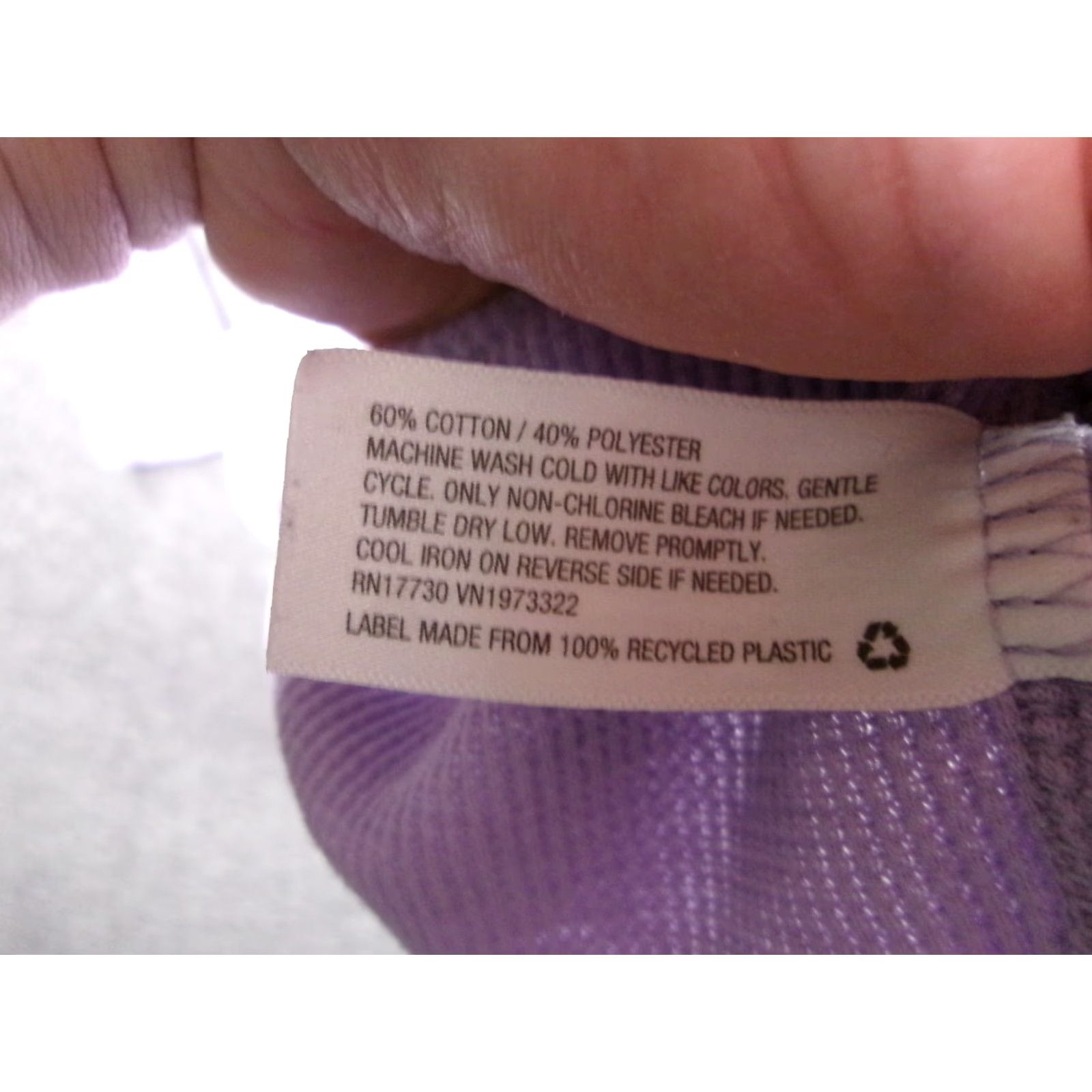 Vintage Wild Fable Purple Cropped Long Sleeve Thermal Top Womens 2XL V-Neck Raglan Sleeve Cotton Blend- Solid Shaped Lavender Purple Size XXL / US 16-18 / IT 52-54 - 7 Thumbnail