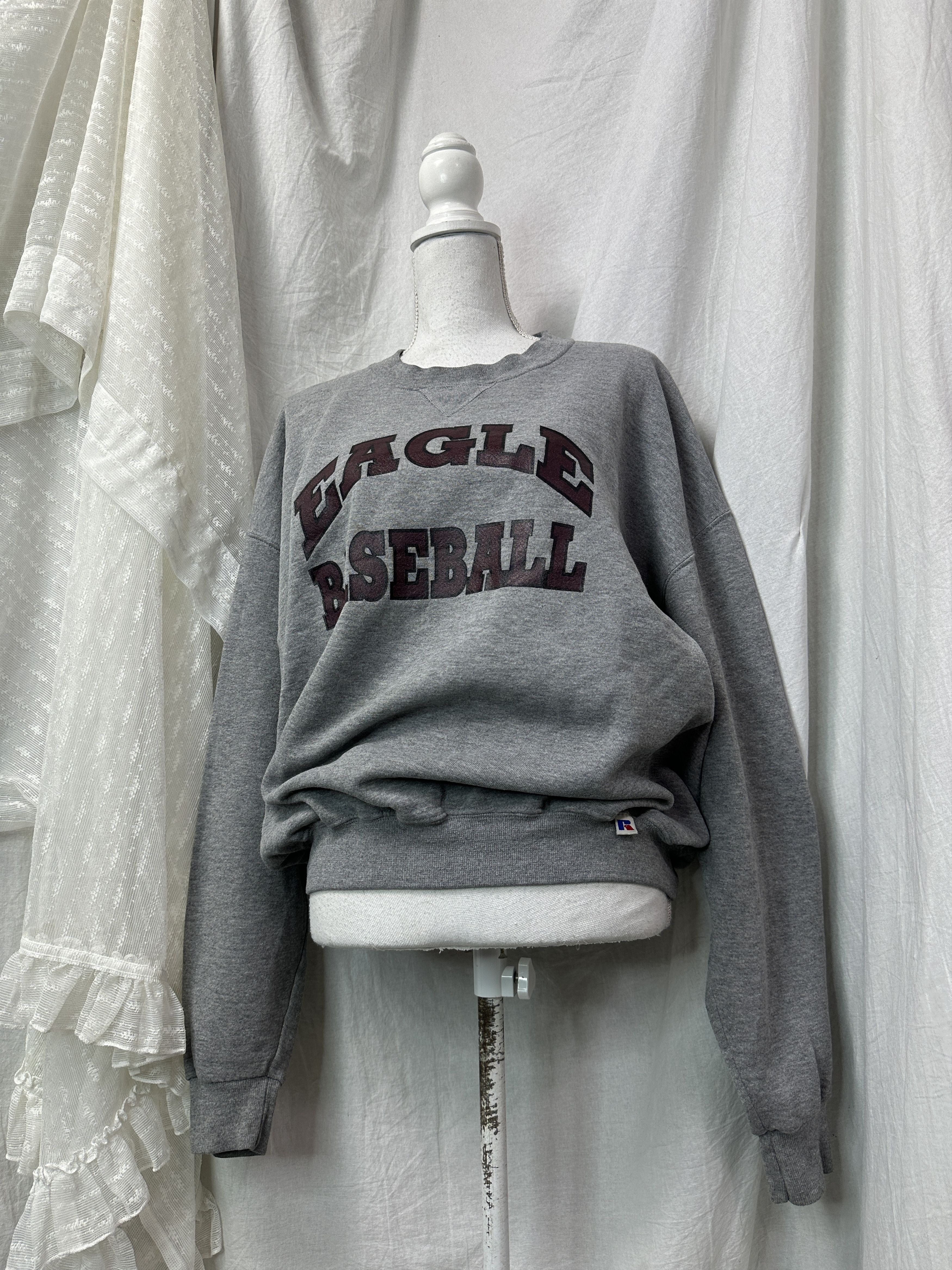 Vintage Vintage Old School Streetwear Eagle Baseball Sweatshirt 90s Size US L / EU 52-54 / 3 - 1 Thumbnail