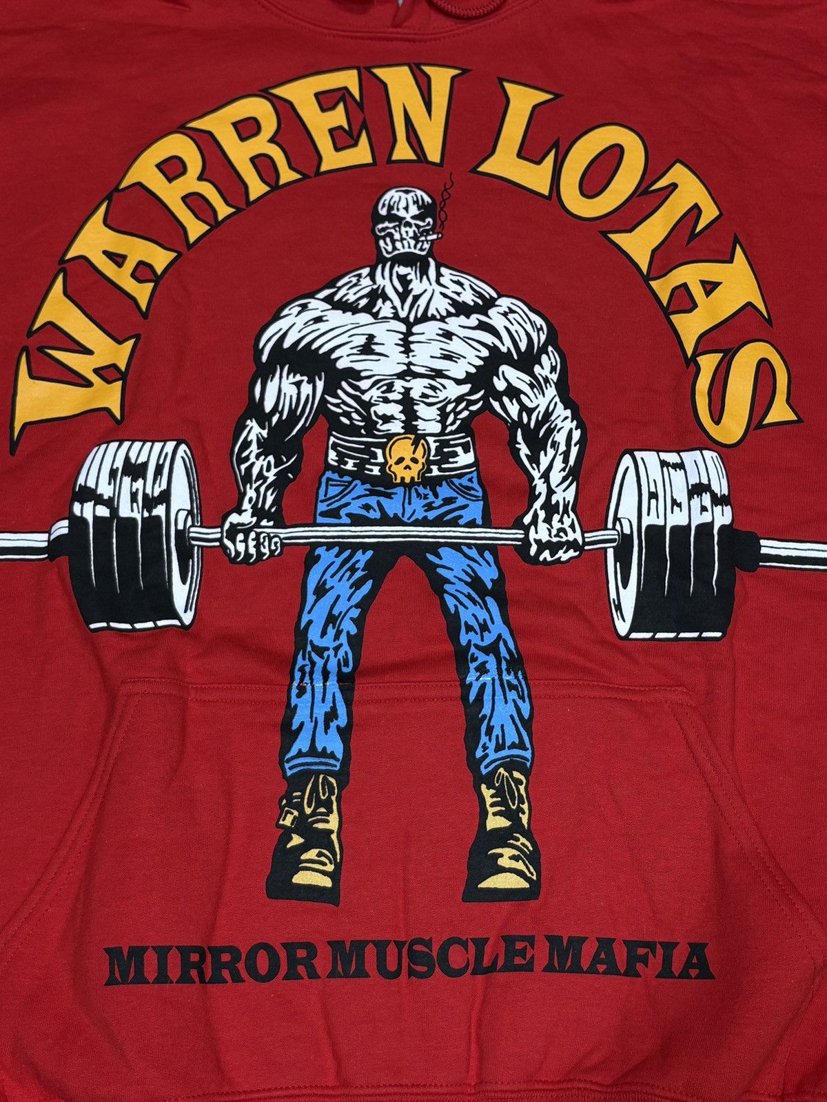Warren Lotas 2024 Warren Lotas “Mirror Muscle Mafia” Red Hoodie Size XL Size US XL / EU 56 / 4 - 5 Thumbnail