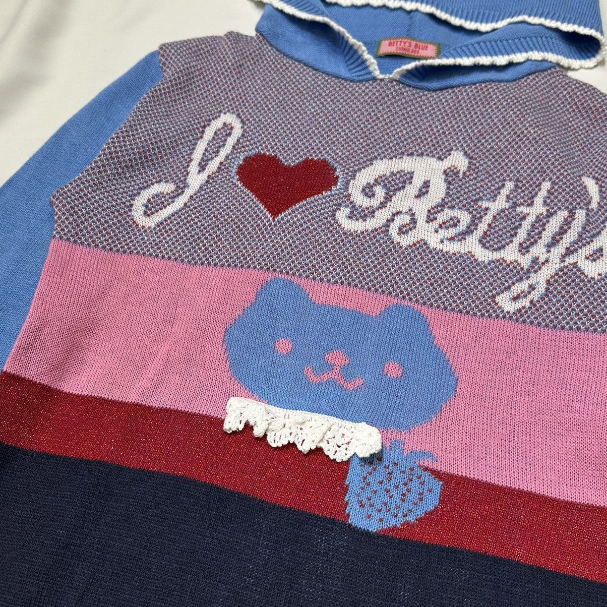 Angel Blue Early 00s Betty's Blue by Shinji Abe Strawberry Knit Hoodies Size ONE SIZE - 6 Thumbnail